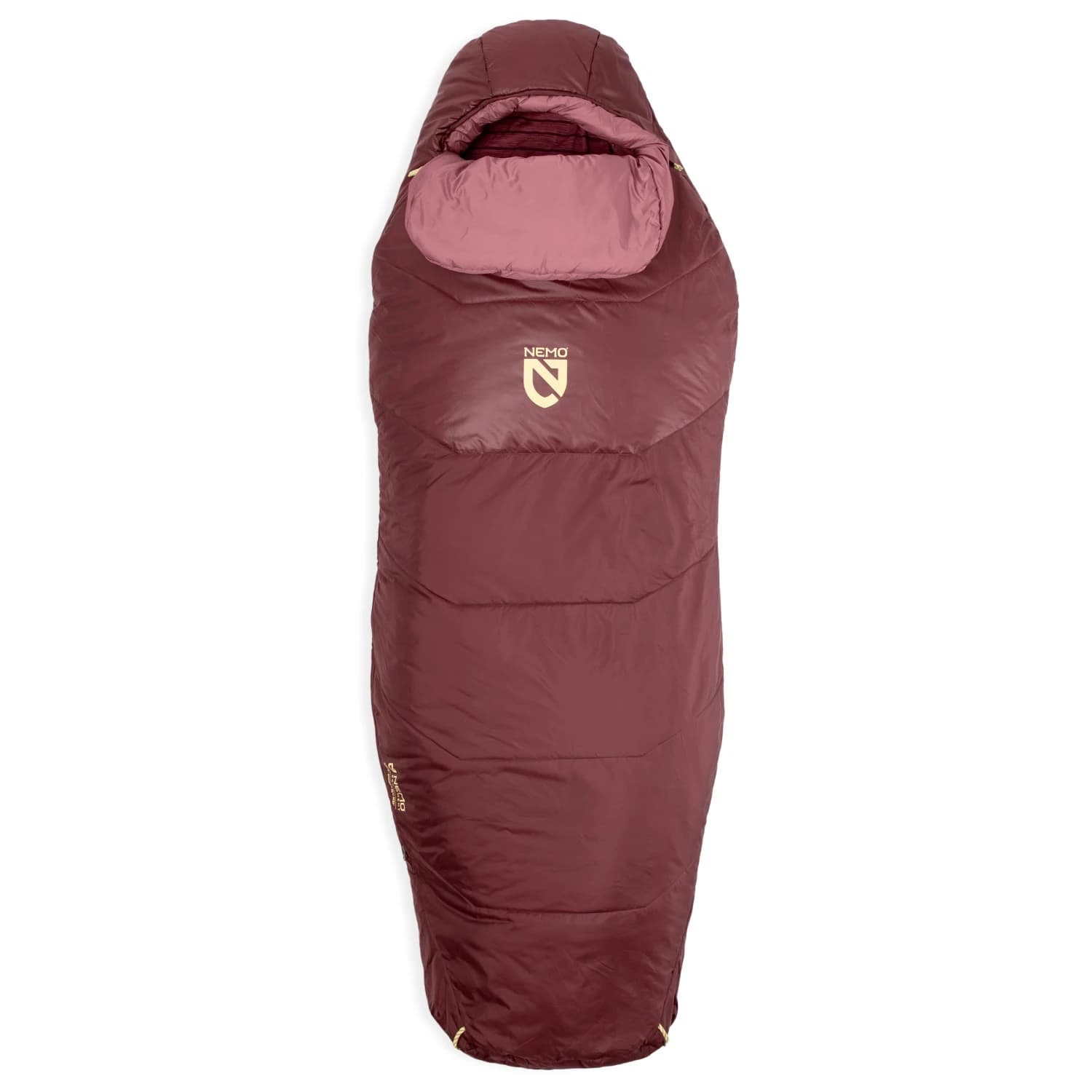 Дамски синтетичен спален чувал Nemo Women's Tempo 35 Synthetic sleeping bag - Chocolate / Rose