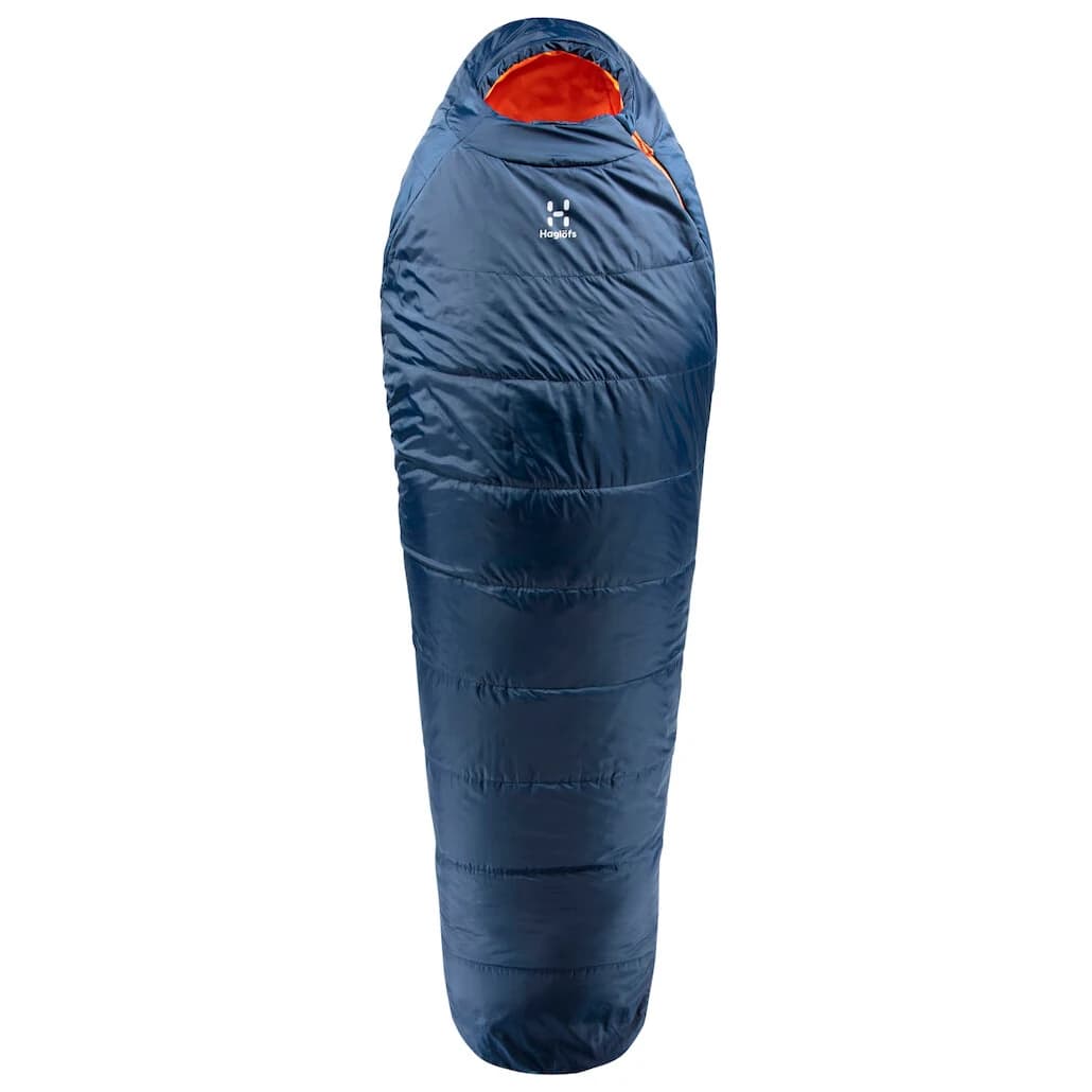 Синтетичен спален чувал Haglöfs Tarius -5 Synthetic sleeping bag - Midnight Blue / Tangerine
