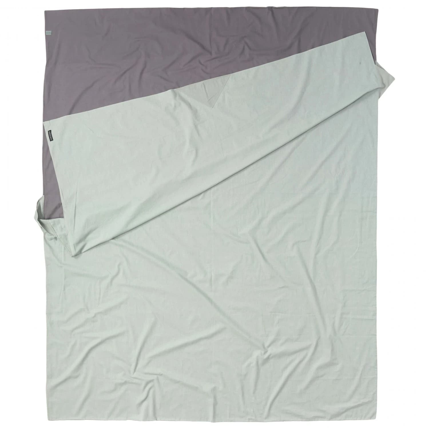 Вътрешен чувал Cocoon TravelSheet Cotton ''Double'' Travel sleeping bag - Elephant Grey / Cactus Blue