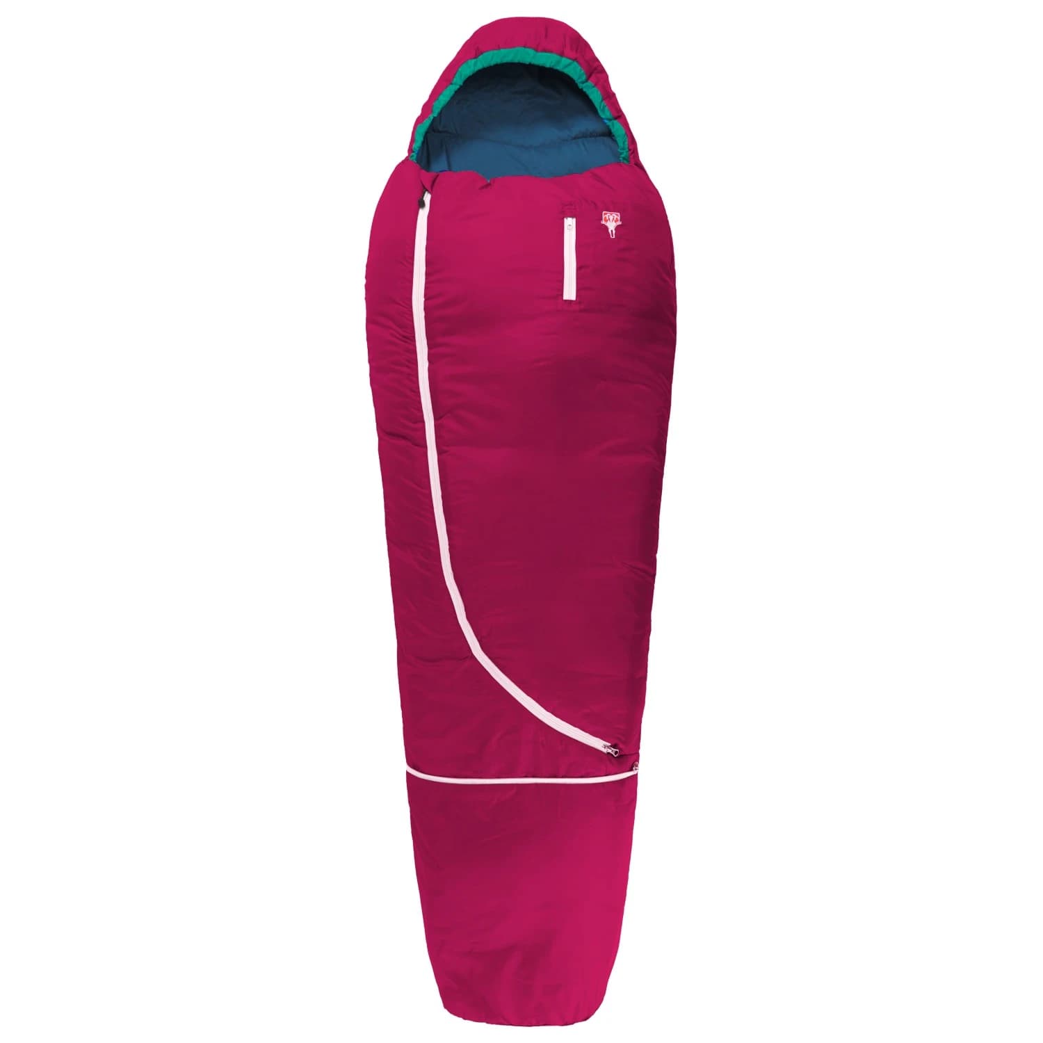 Детски спален чувал Grüezi bag Biopod Wolle Kids World Traveller Kids' sleeping bag - Raspberry Red