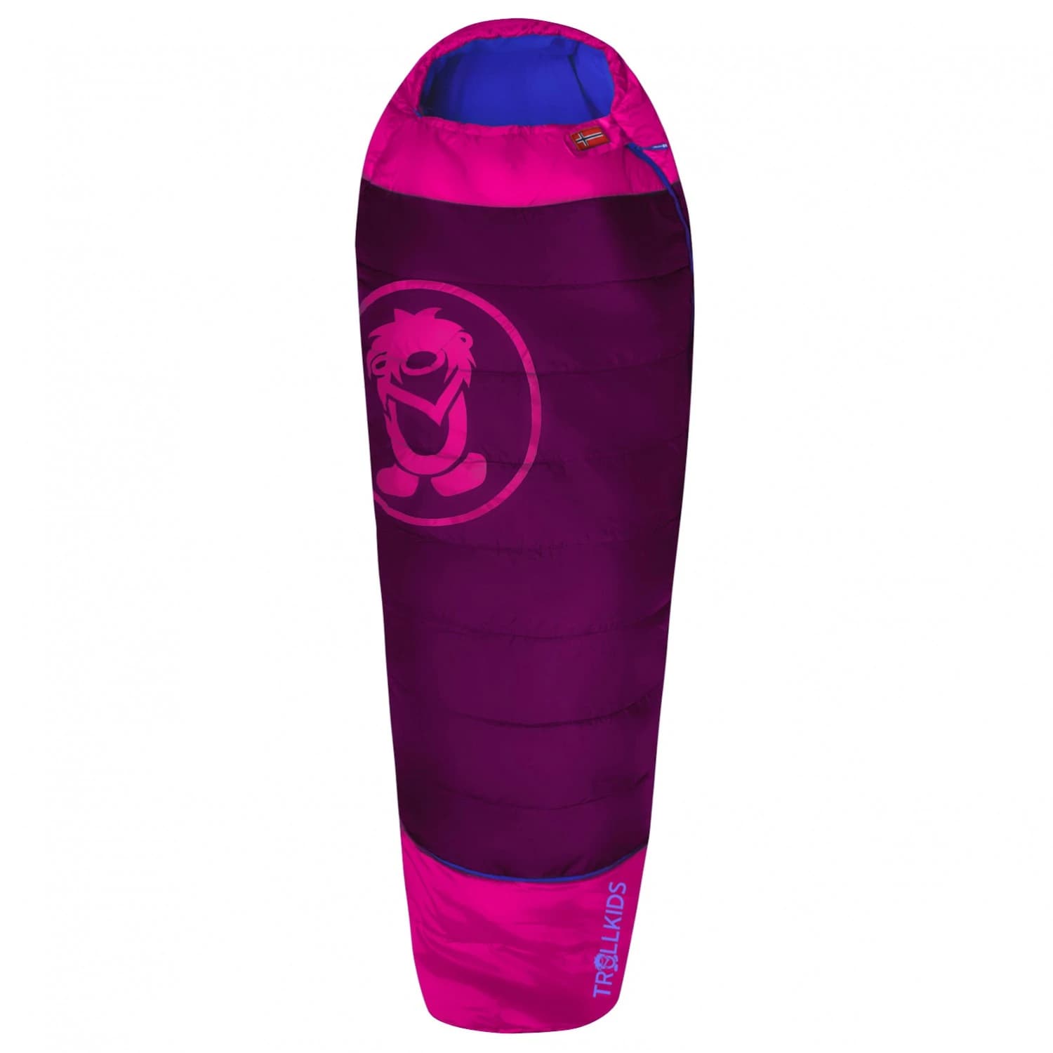 Детски спален чувал Trollkids Kid's Fjell Dreamer Extendable Kids' sleeping bag - Dark Rose / Magenta / Medium Blue
