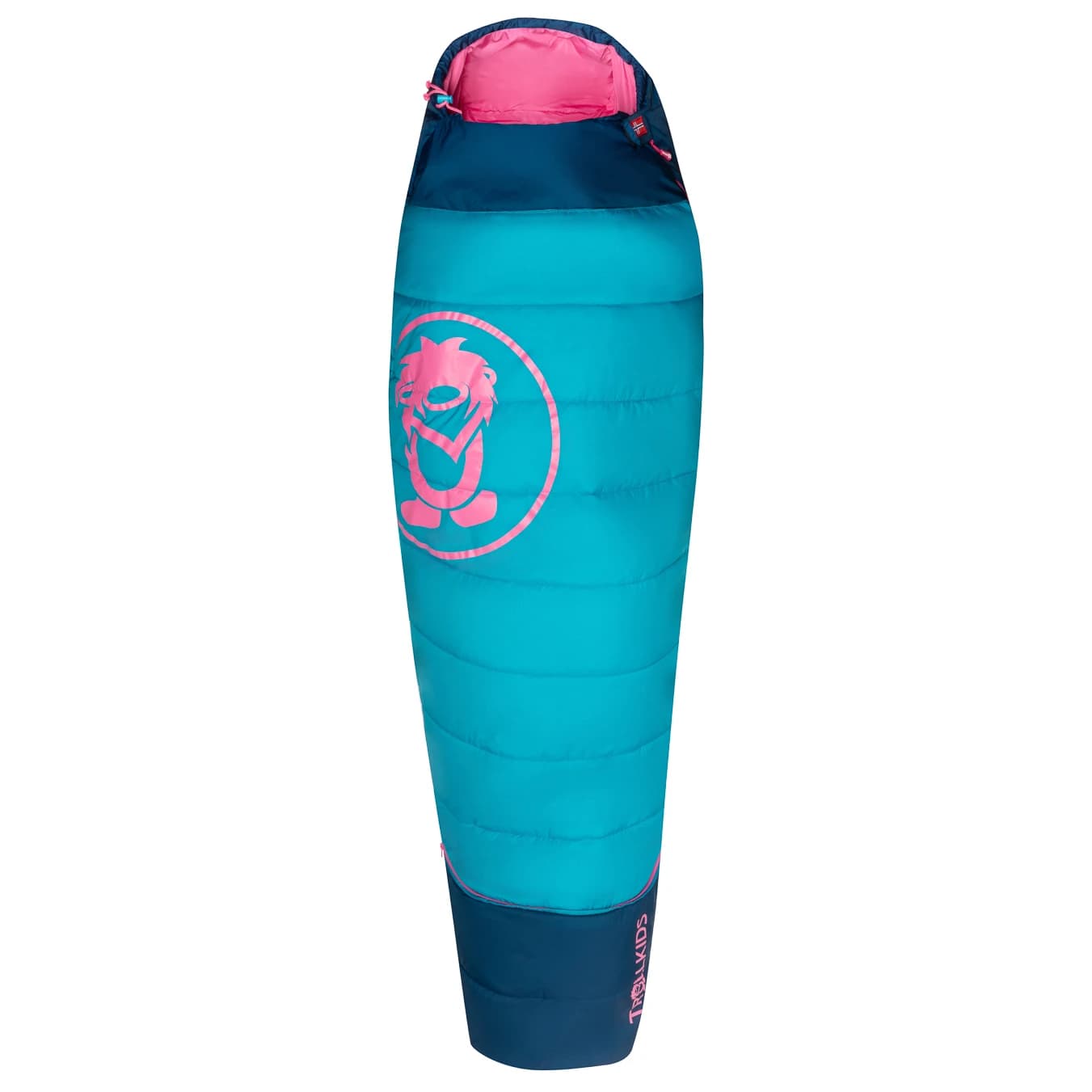 Детски спален чувал Trollkids Kid's Fjell Dreamer Extendable Kids' sleeping bag - Madeira Blue / Light Magenta / Turquoise