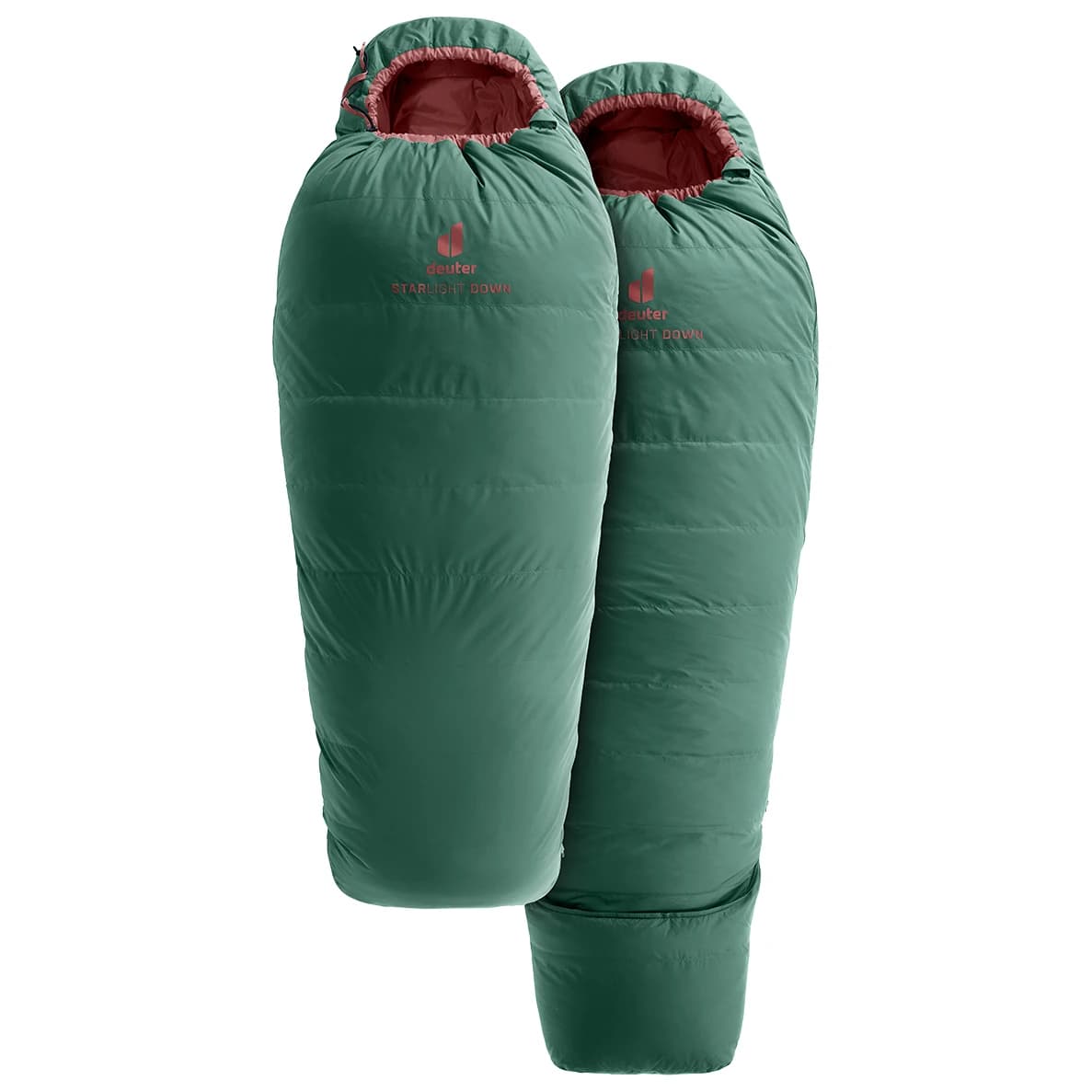 Детски спален чувал Deuter Kid's Starlight Down Kids' sleeping bag - Seagreen / Redwood