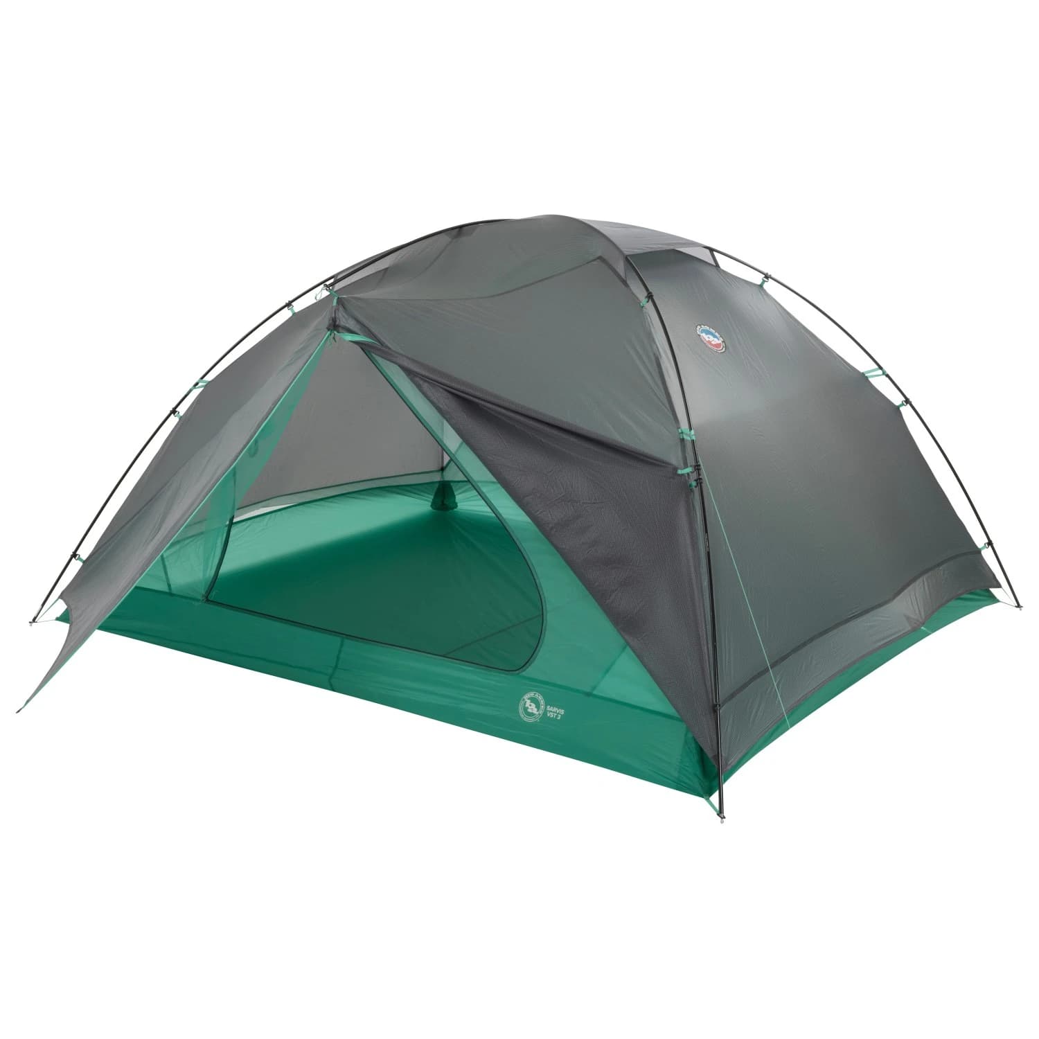 Триместна палатка Big agnes Sarvis VST 3 3-person tent - Asphalt / Mint Leaf