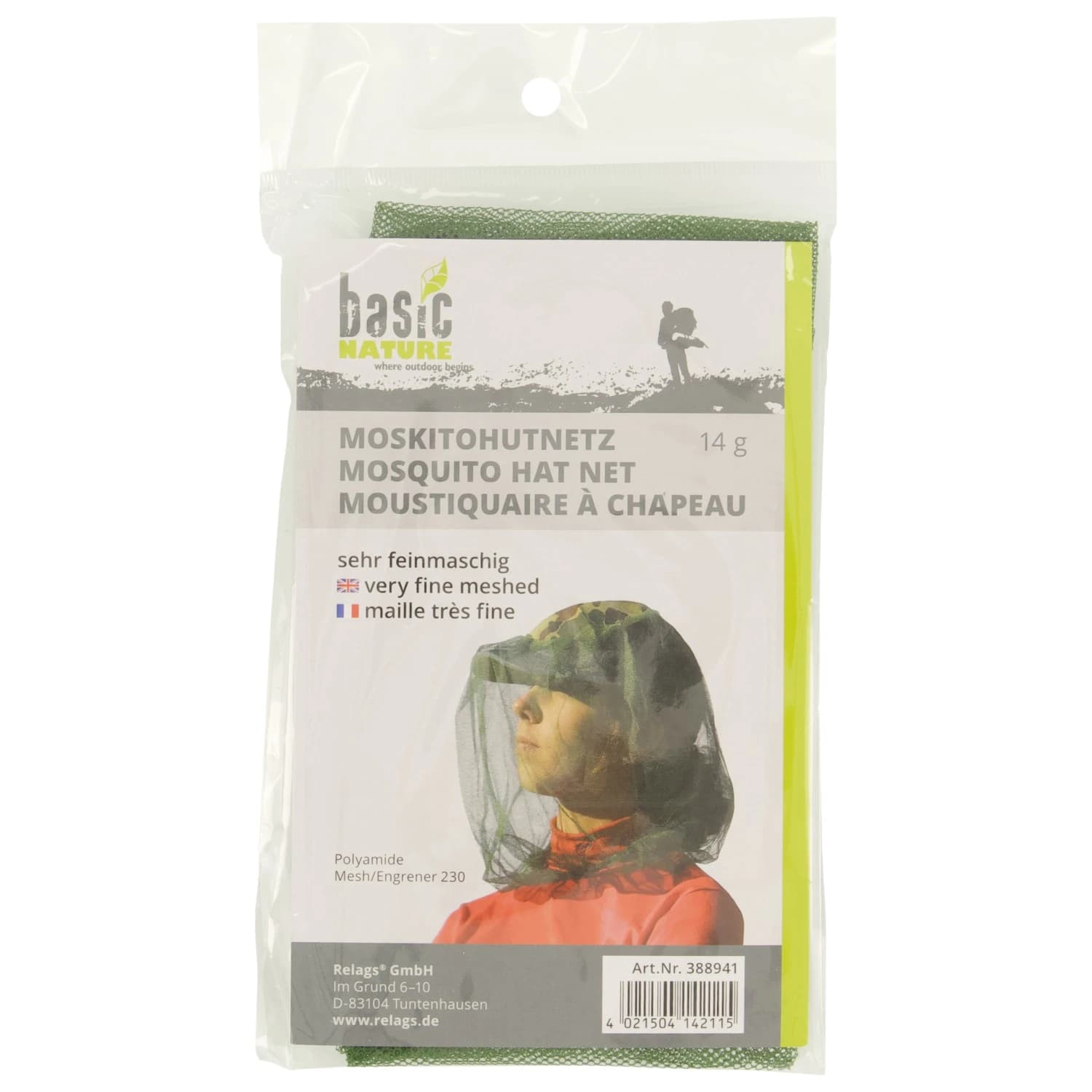 Мрежа против комари Basic nature Moskitohutnetz Mosquito net - Green