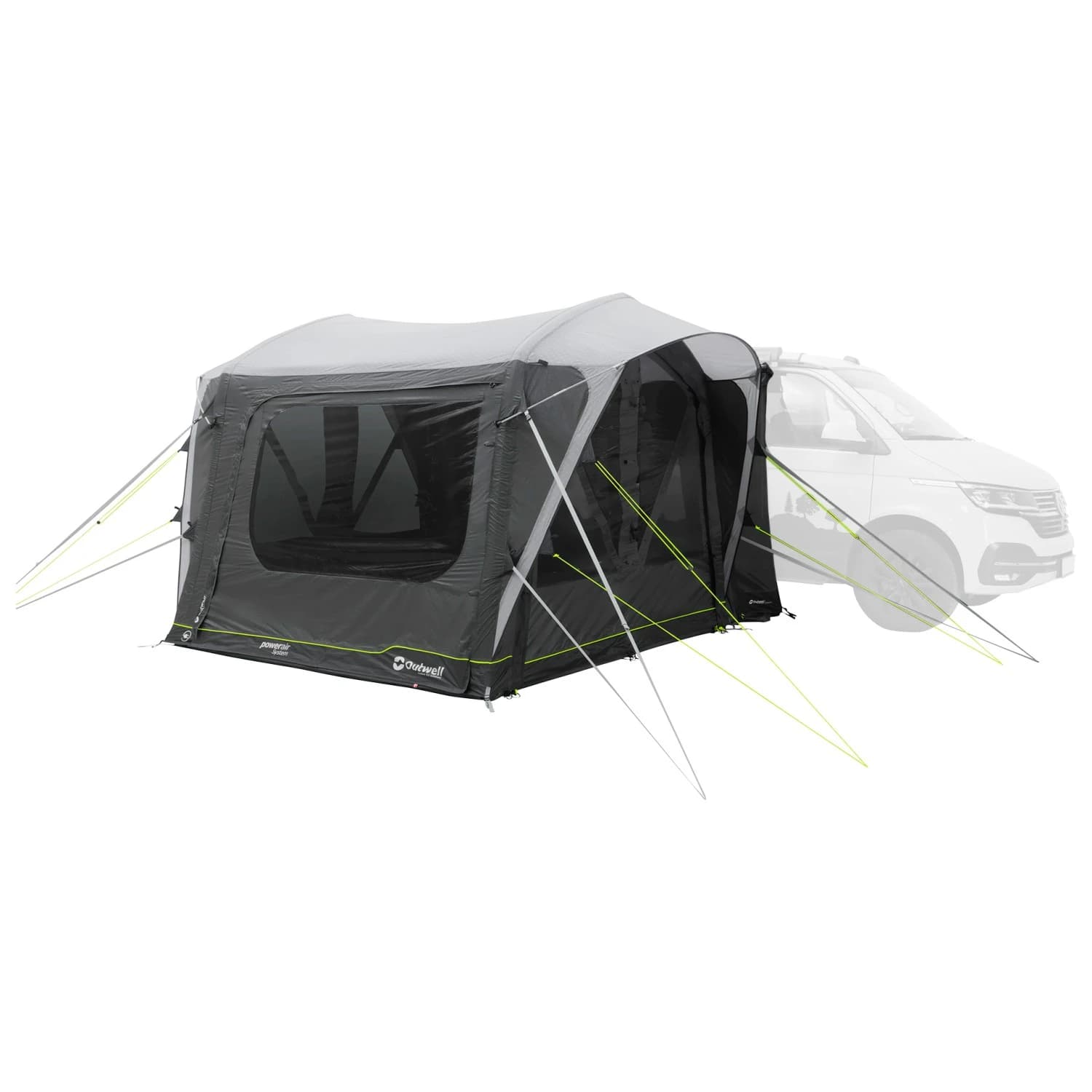 Самостоятелна тента за кемпер Outwell Cross PowerAir Motorhome awning - Green