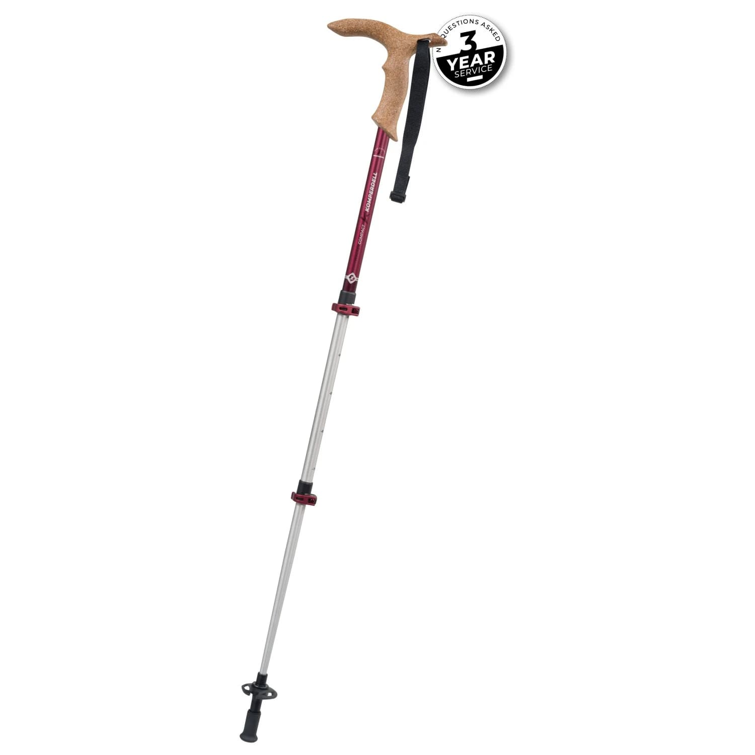 Туристически щеки Komperdell Walker Powerlock Compact - Dark Red
