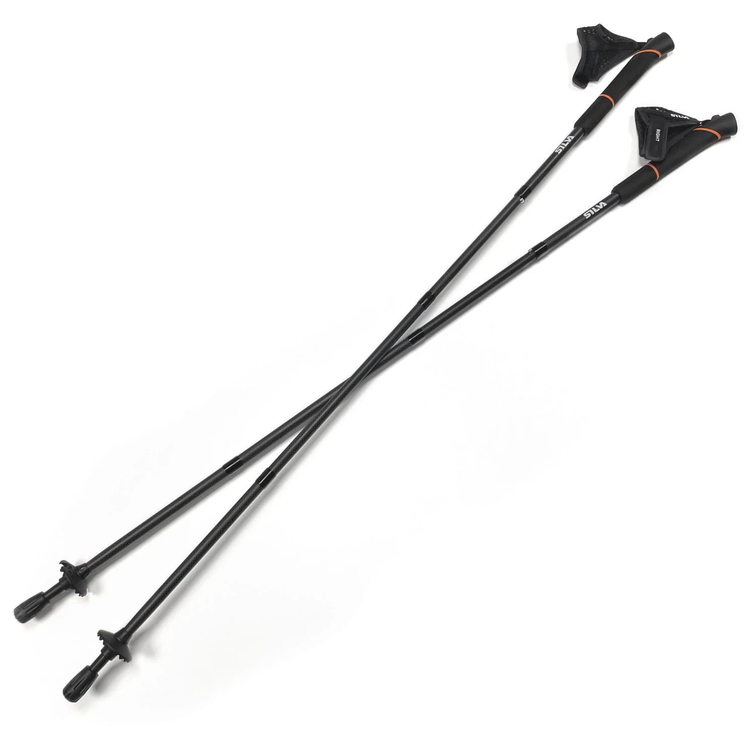 Туристически щеки Silva Running Poles Carbon Walking poles - Black