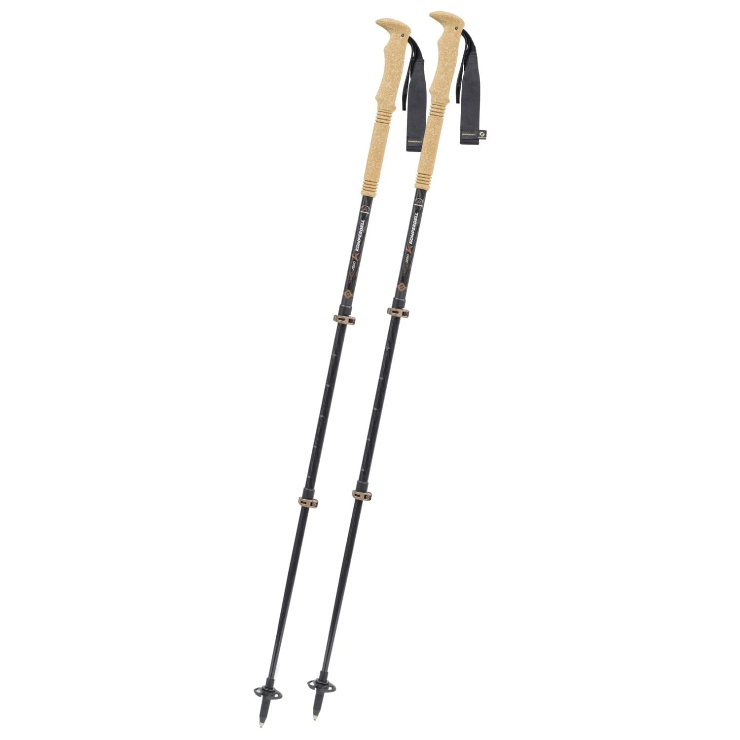 Туристически щеки Komperdell Carbon Cloud Zero Compact Walking poles - Brown