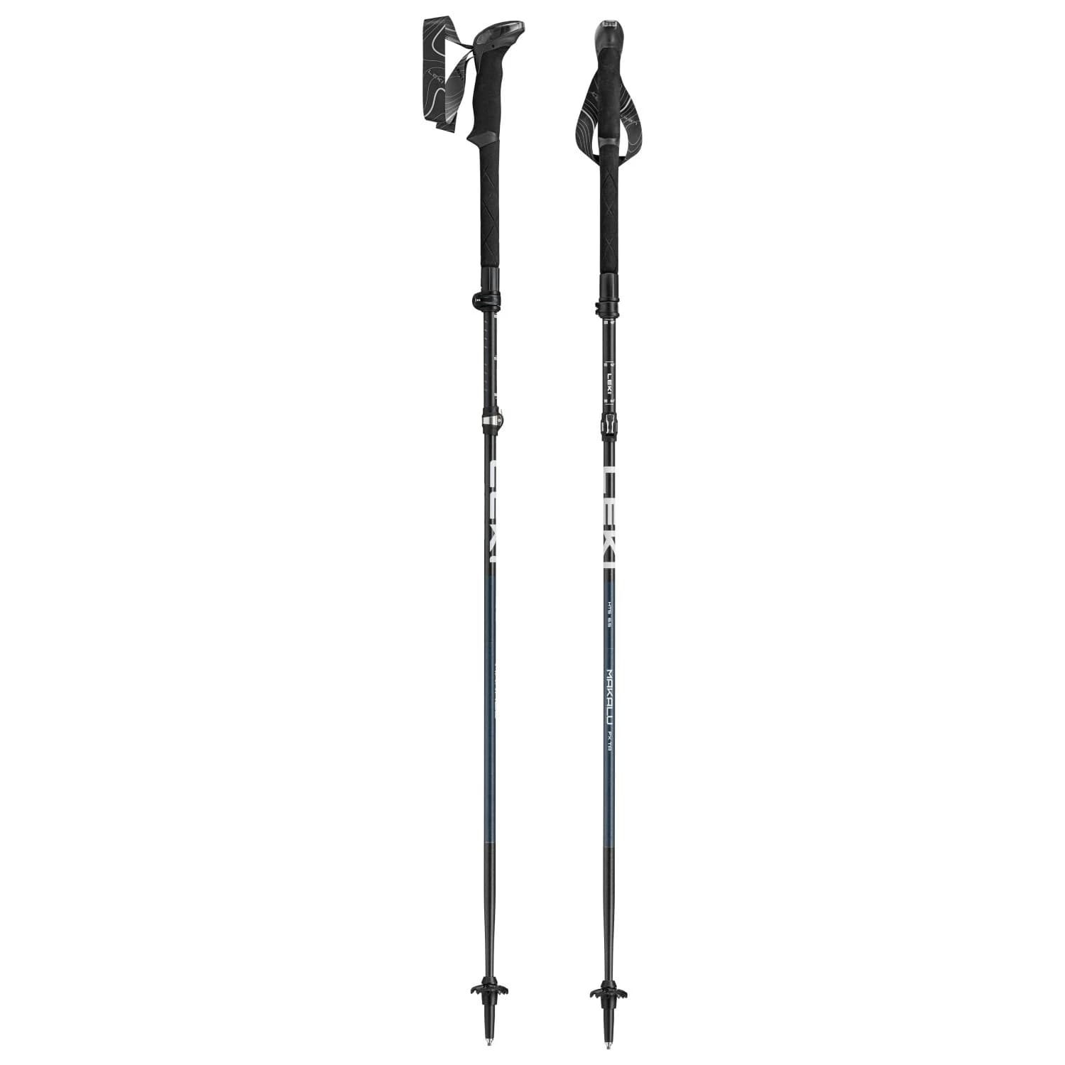 Туристически щеки Leki Makalu FX TA Walking poles - Black / Stone Blue Dark / White