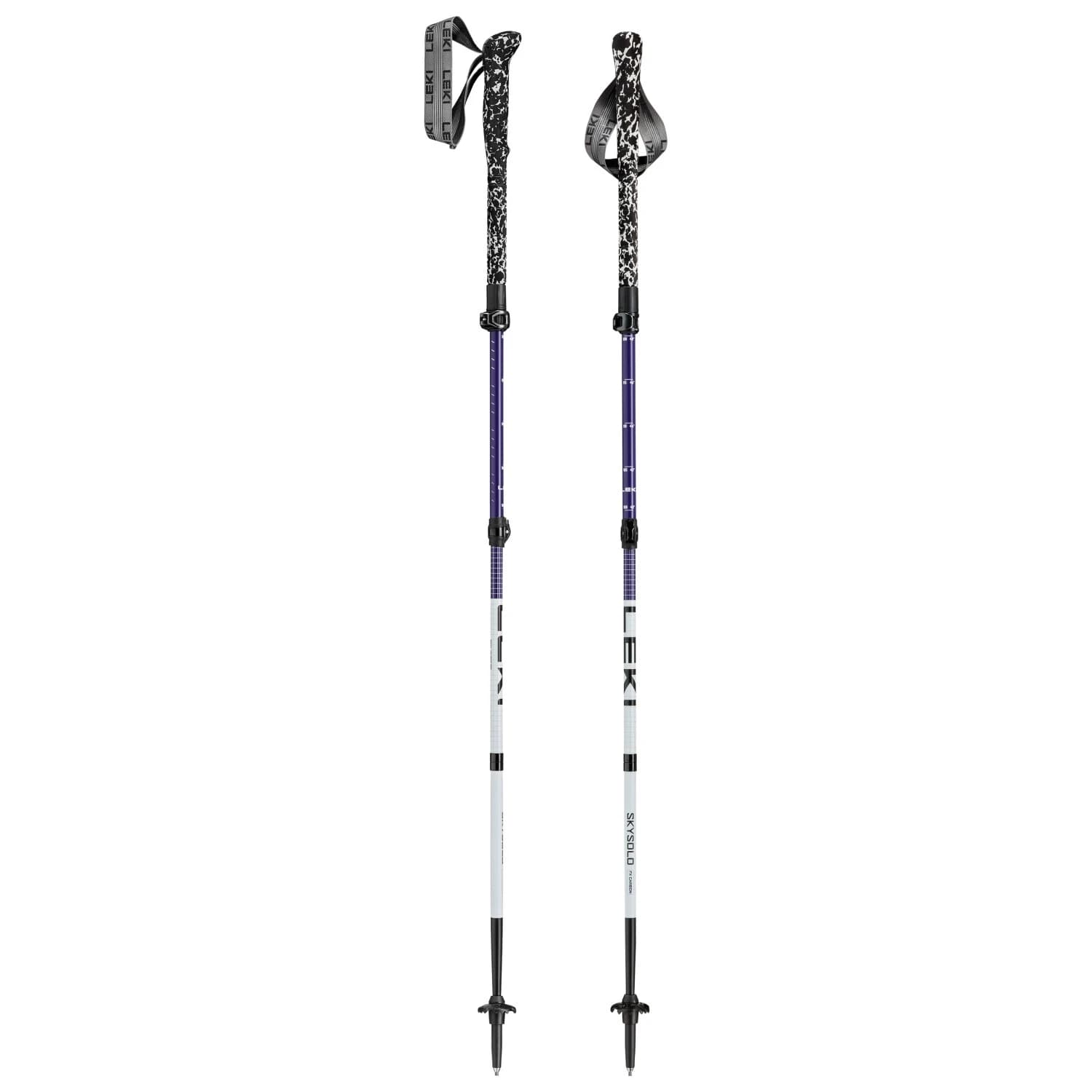 Туристически щеки Leki Skysolo FX Carbon Compact Walking poles - White / Bluepurple / Black