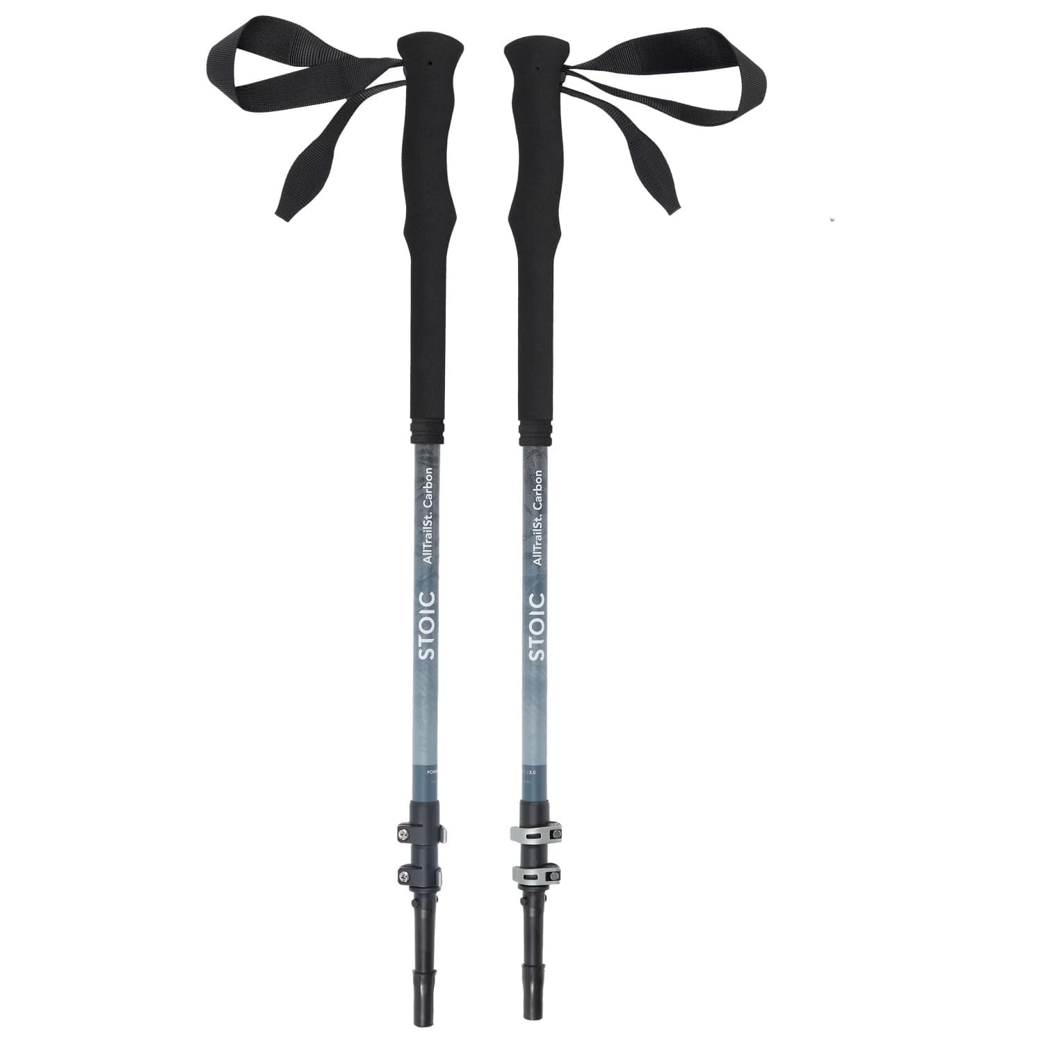 Туристически щеки Stoic AllTrailSt. Carbon Walking poles - Black / Sky Grey
