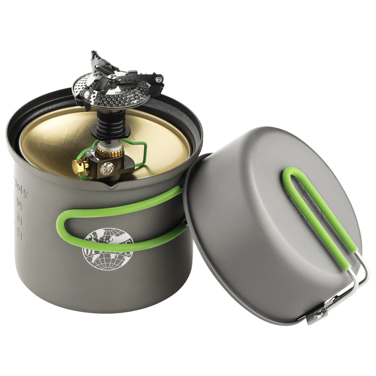 Газов котлон Optimus Crux Weekend Kochsystem Gas stove - Grey / Green