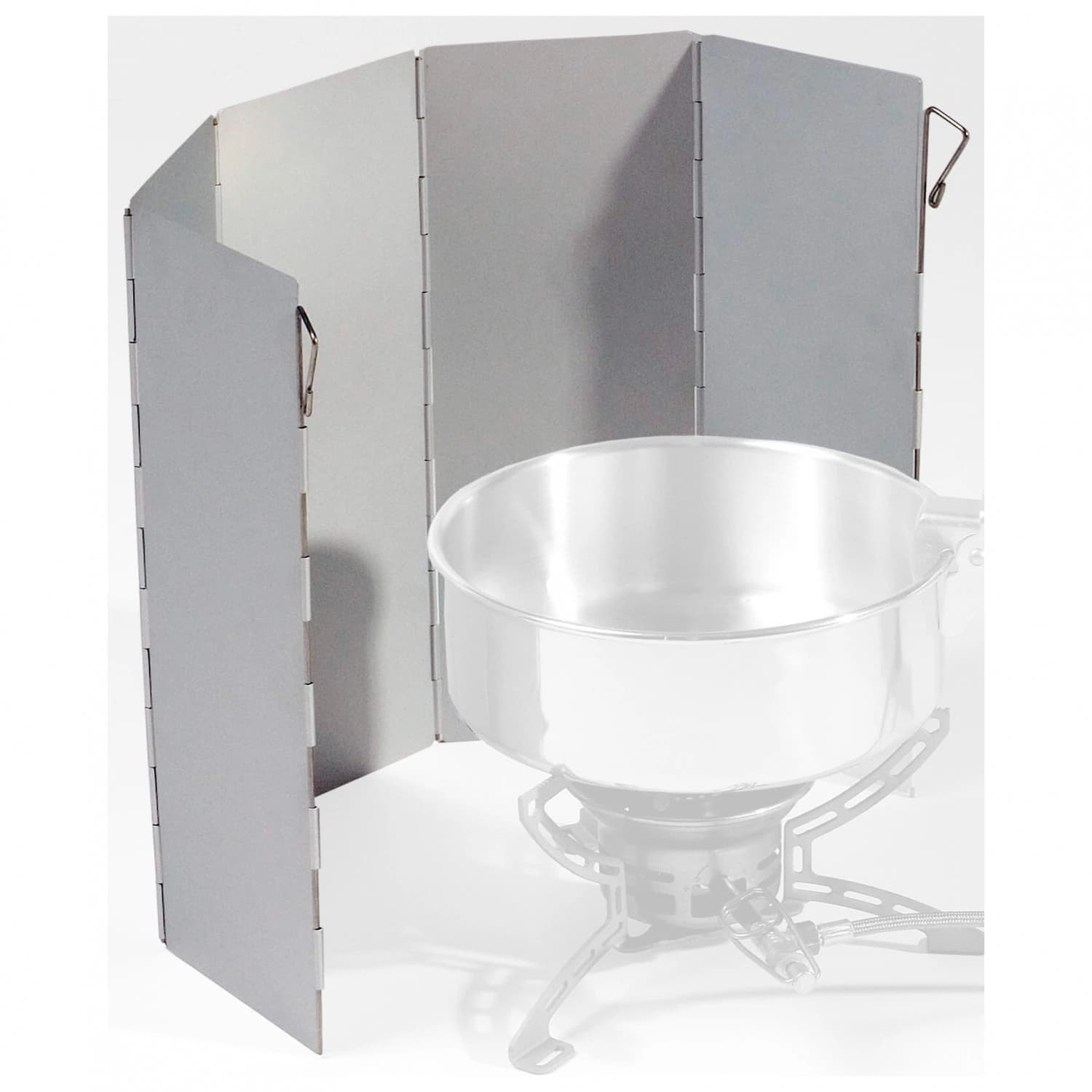 Аксесоар за къмпинг котлон Origin Outdoors Foldable Aluminium Windscreen - Metallic