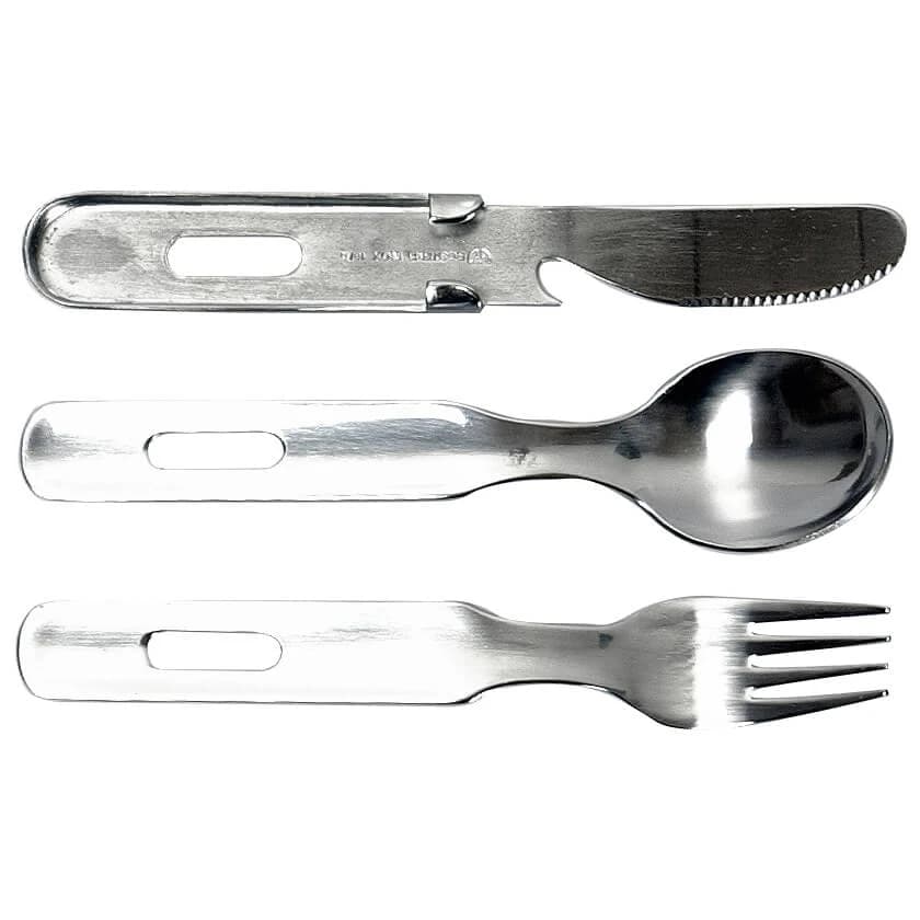 Кухненско пособие Basic nature Biwak Trekking Cutlery - Metallic
