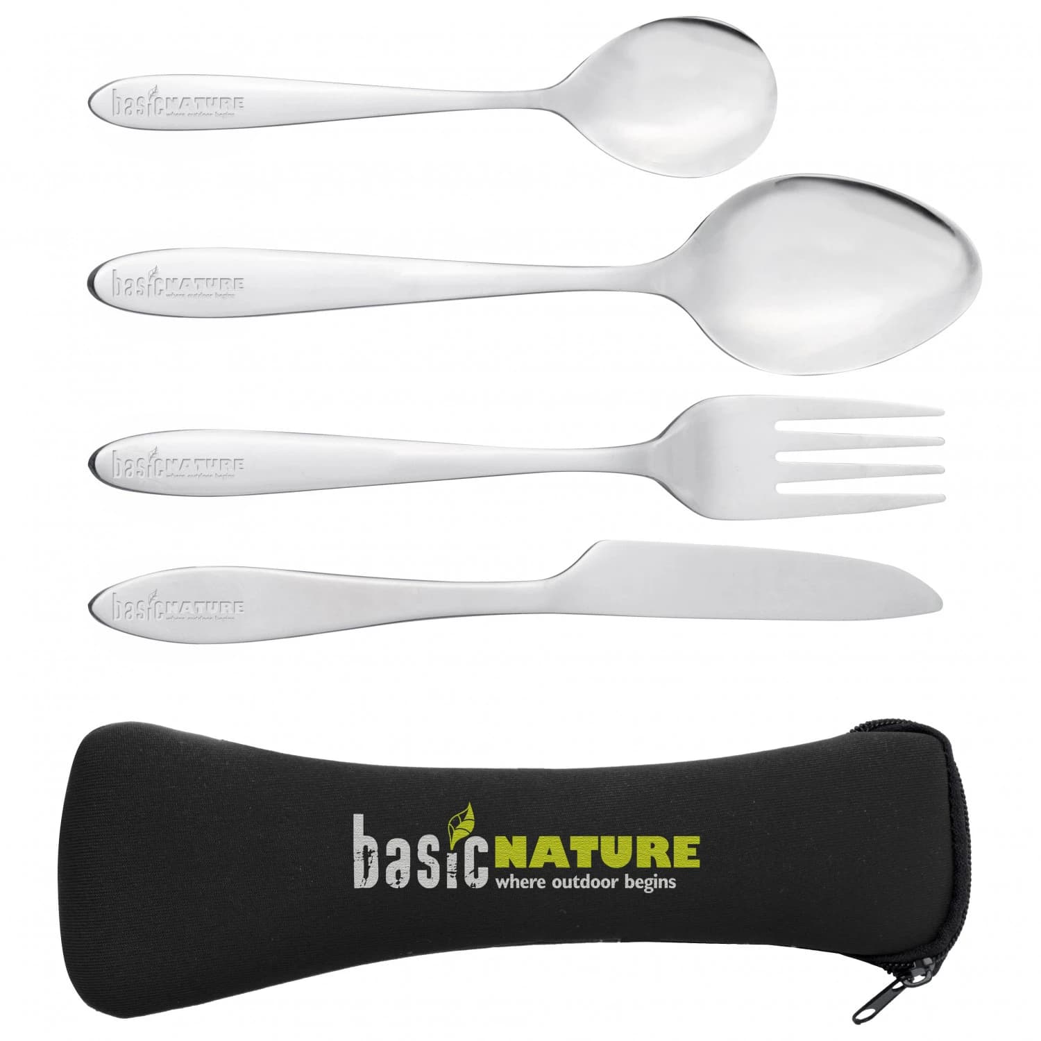 Комплект прибори Origin outdoors Besteckset Biwak Dinner - Stainless Steel