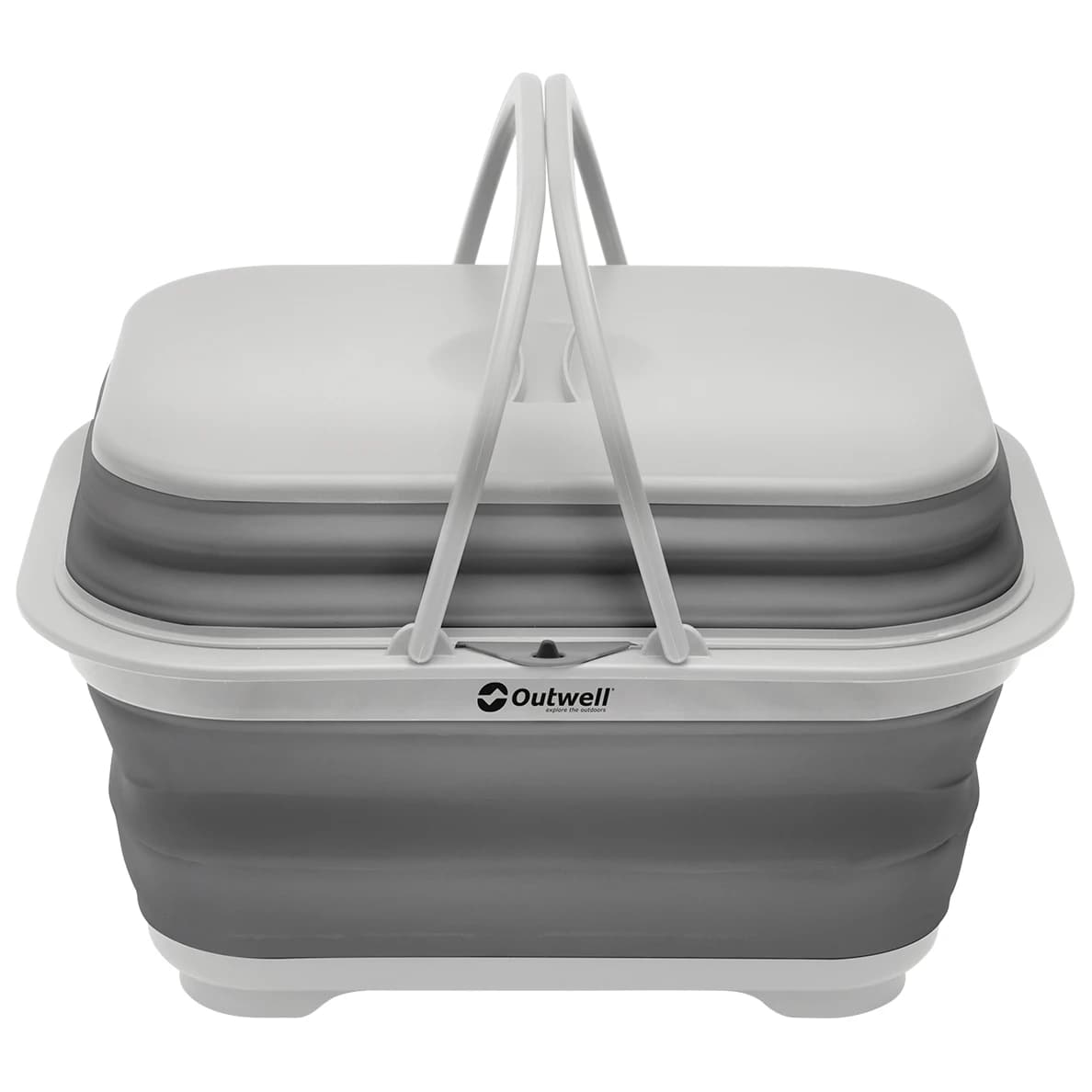 Комплект съдове Outwell Collaps Washing Base With Handle & Lid Set of dishes - Grey Mist