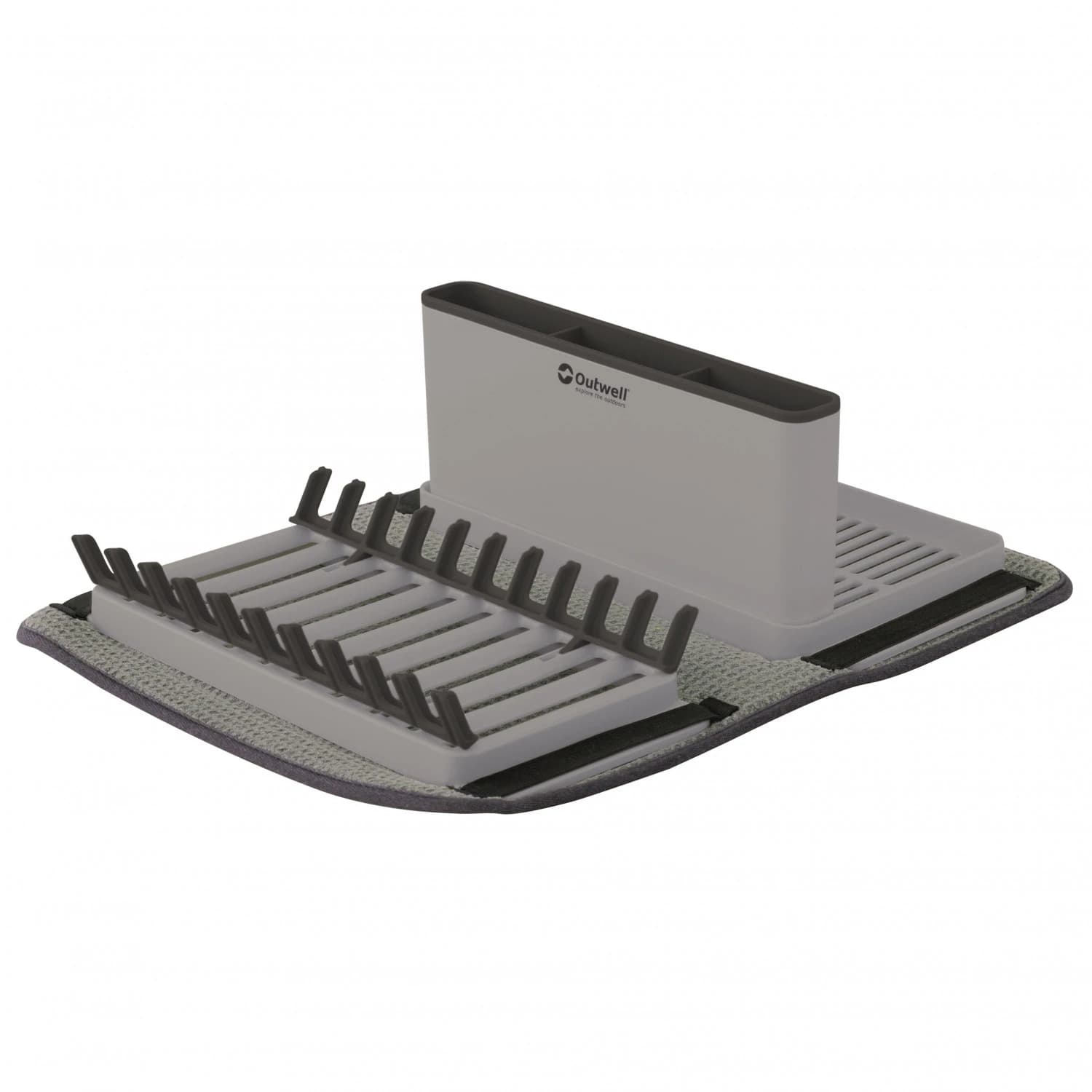 Кухненско пособие Outwell Dunton Foldable Dish Rack With Sponge Drain Camping accessories - Grey