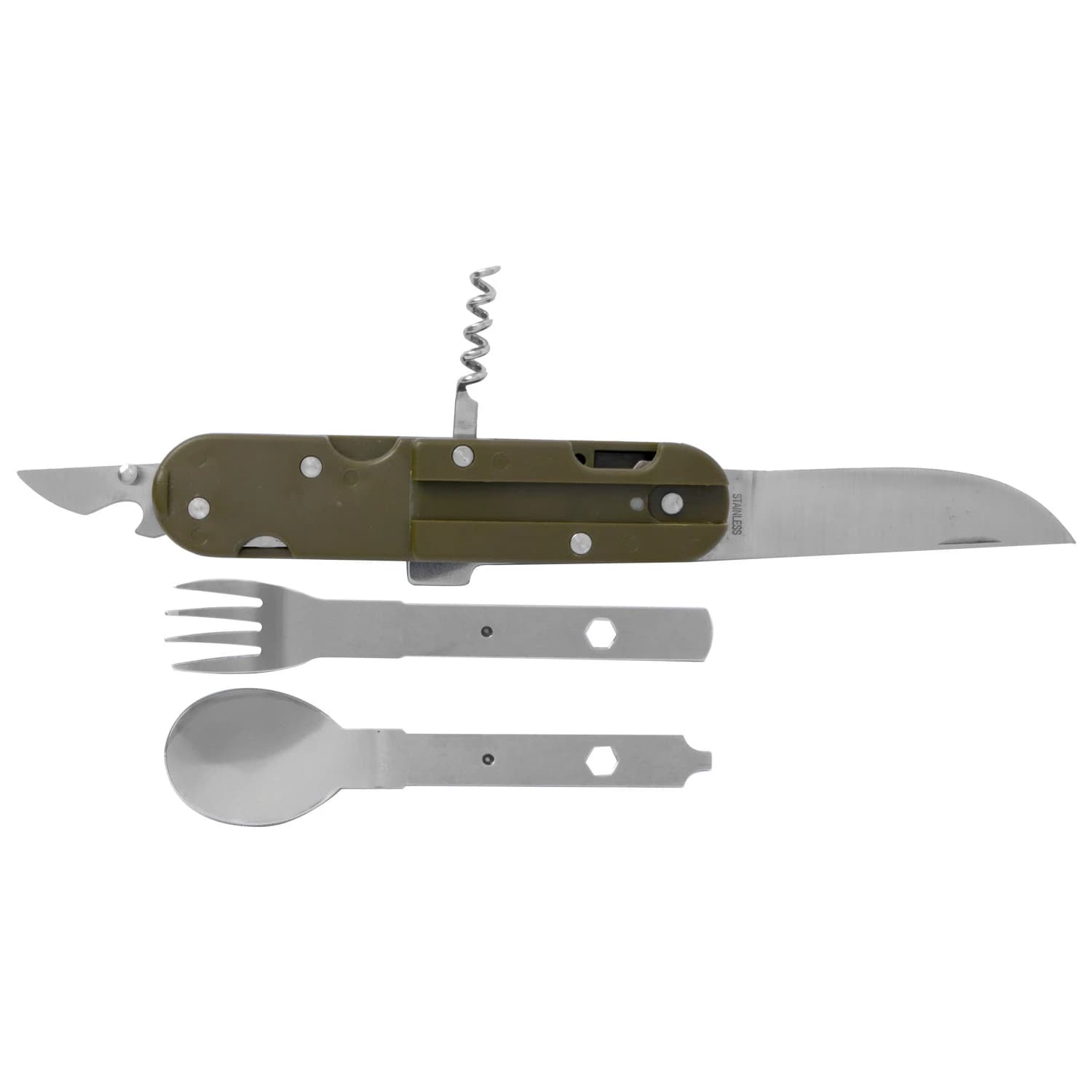 Комплект прибори Origin outdoors Biwak Mount Besteck Cutlery set - Metallic / Black
