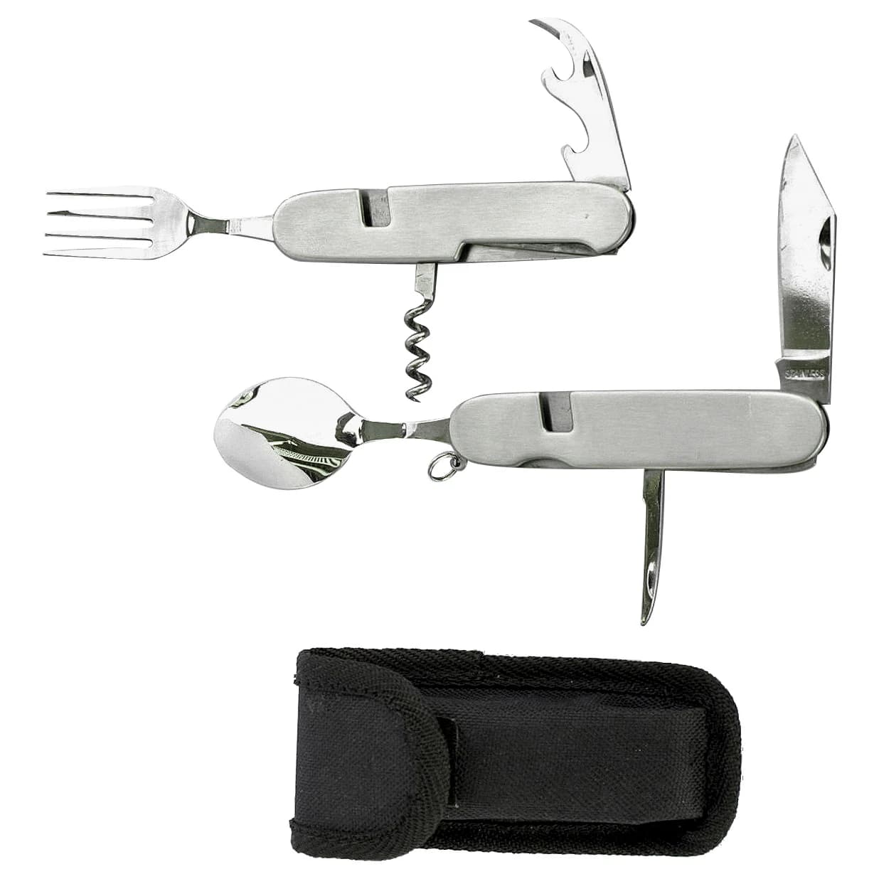 Комплект прибори Origin outdoors Biwak Survival Besteck Cutlery set - Metallic / Black