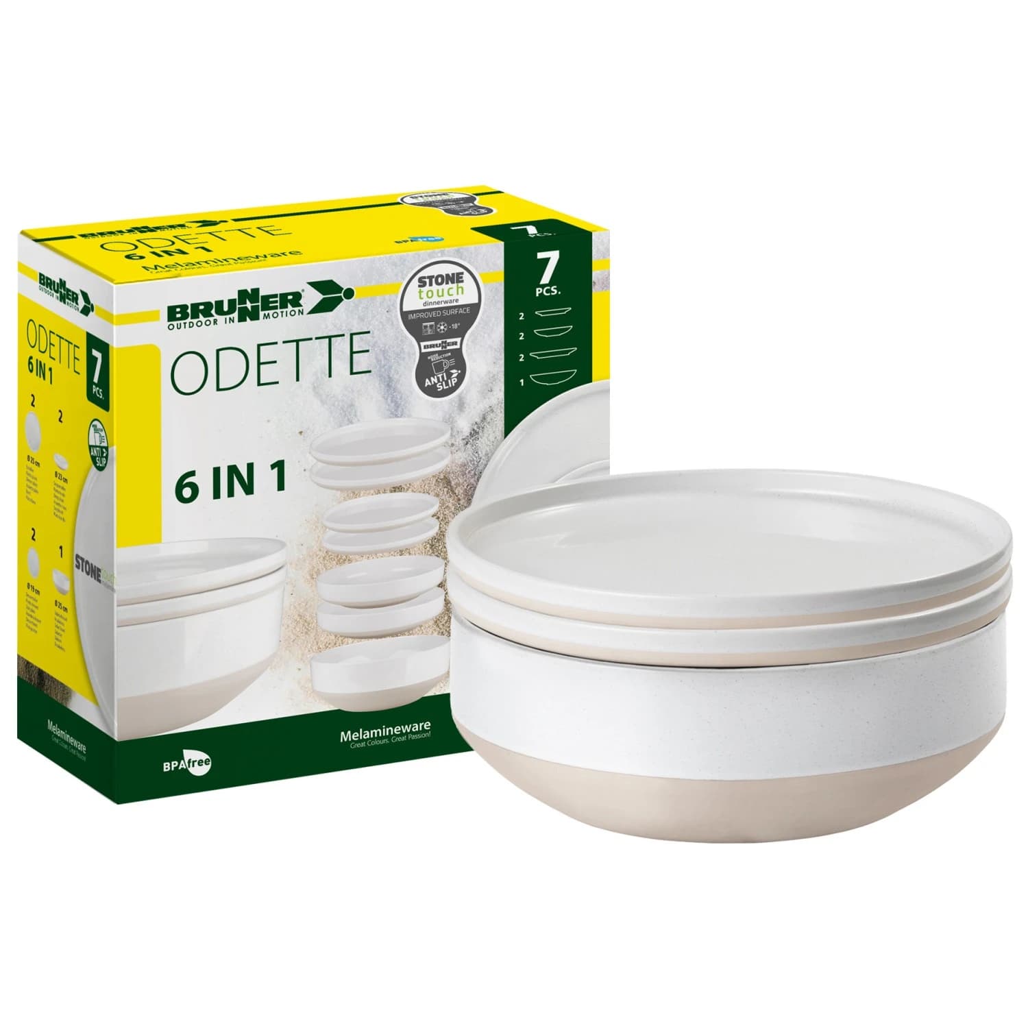 Комплект съдове Brunner Set 6in1 Odette Set of dishes - White