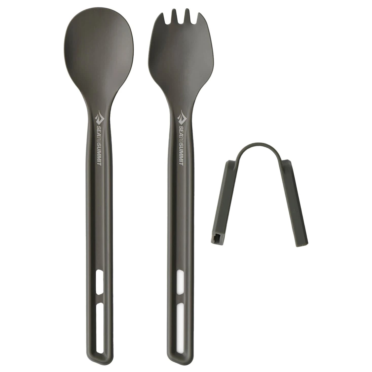 Комплект прибори Sea to summit Frontier Ultralight Cutlery Set Long Cutlery set - Aluminium Hard Anodised Grey