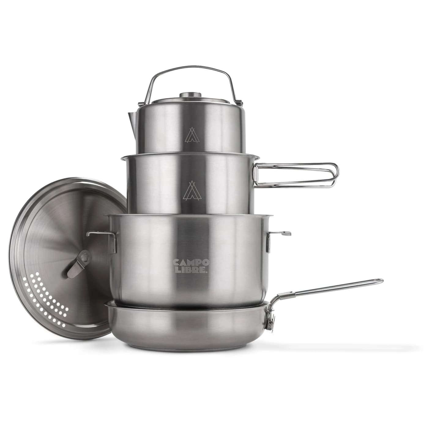 Комплект съд Campo libre Enzo 6 Pieces Cooking set - Silver Matt