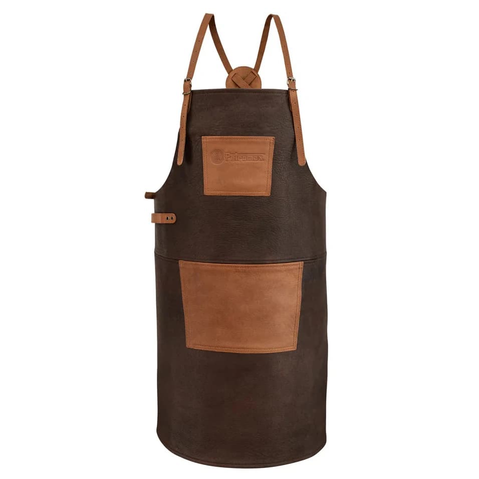 Аксесоар за готвене Petromax Büffelleder-Schürze mit gekreuztem Rückenband Apron - Dunkelbraun