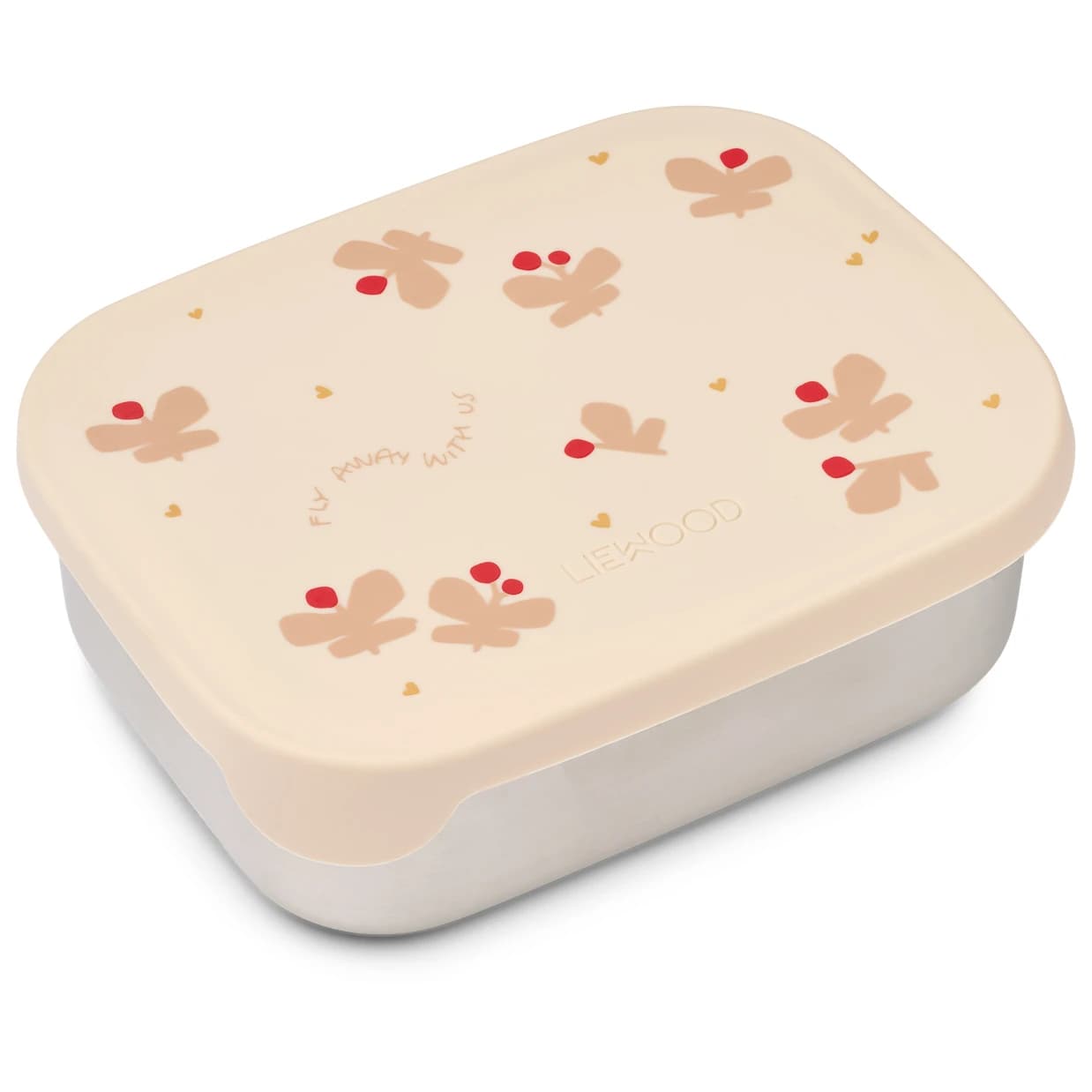 Детски контейнер за храна Liewood Kid's Arthur Printed Lunchbox Food storage - Butterfly / Apple Blossom