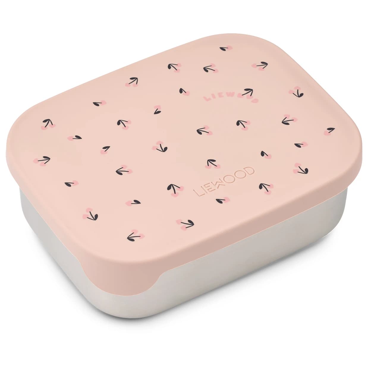 Детски контейнер за храна Liewood Kid's Arthur Printed Lunchbox Food storage - Mini Cherry Heart / Rosey