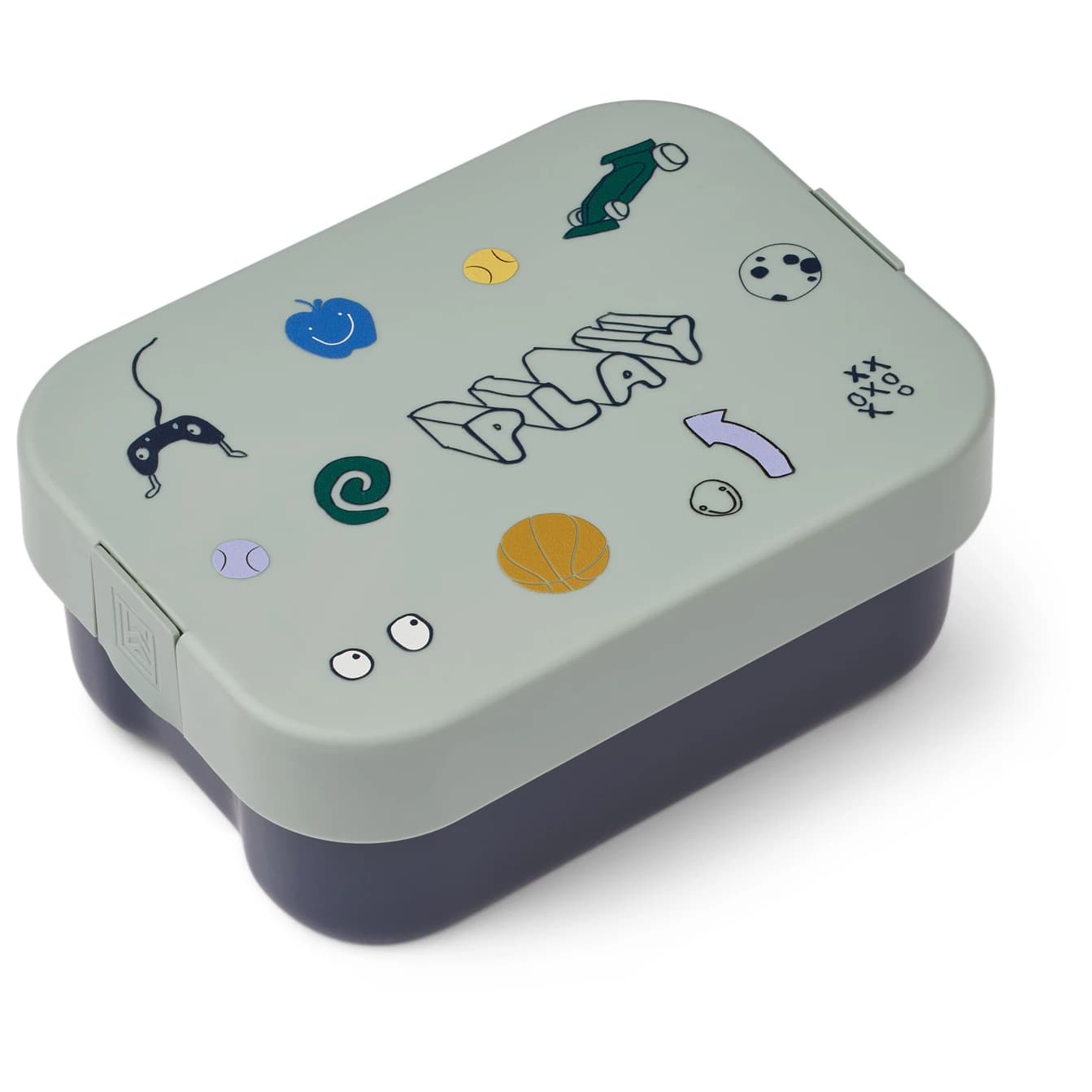 Детски контейнер за храна Liewood Kid's Kamil Lunchbox Food storage - Play / Dusty Peppermint