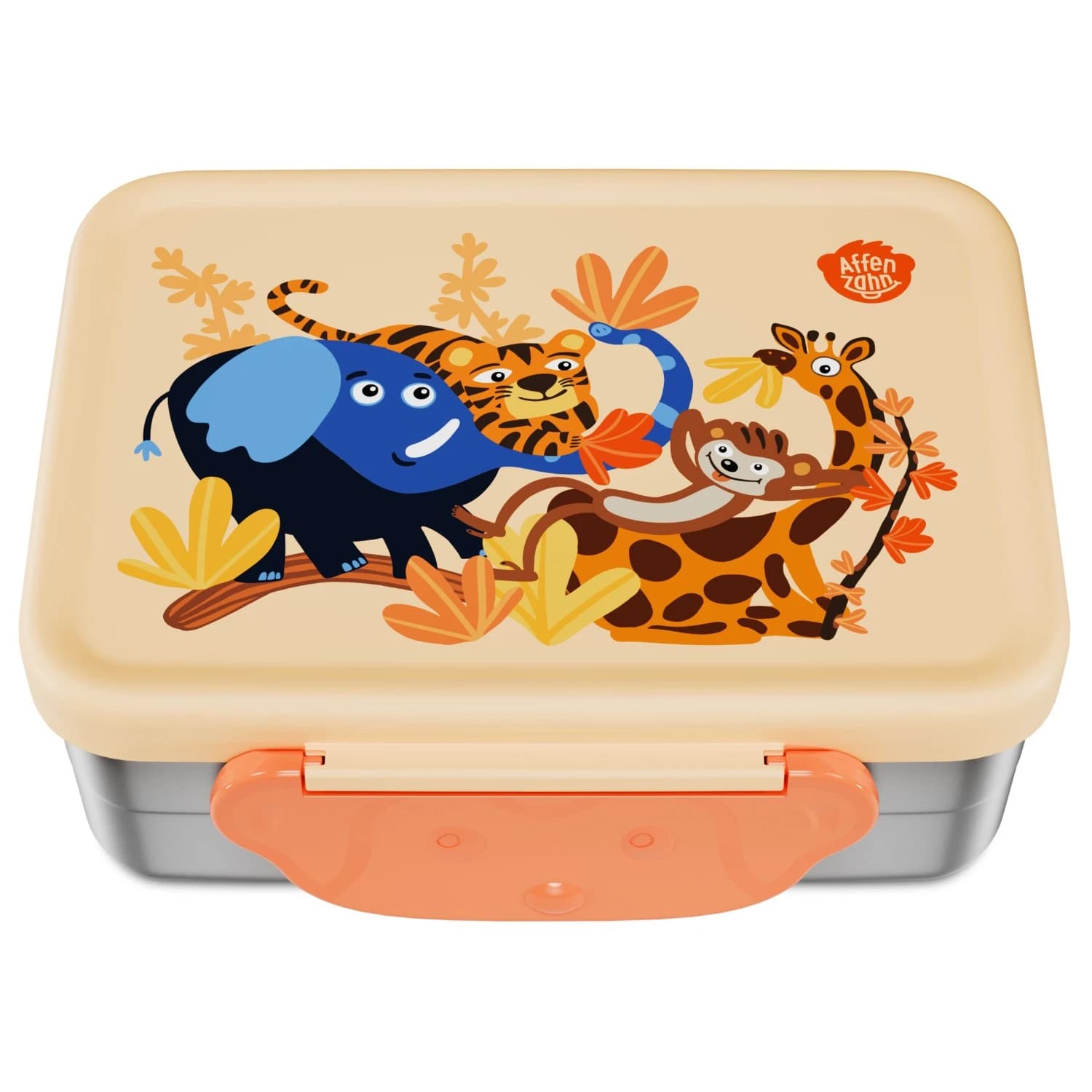 Детски контейнер за храна Affenzahn Kid's Edelstahl Brotdose Food storage - Sonnige Savanne