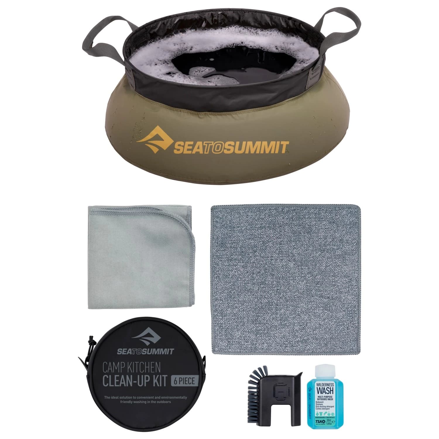 Комплект съд Sea to summit Camp Kitchen Clean Up Kit Kitchen set - Assorted