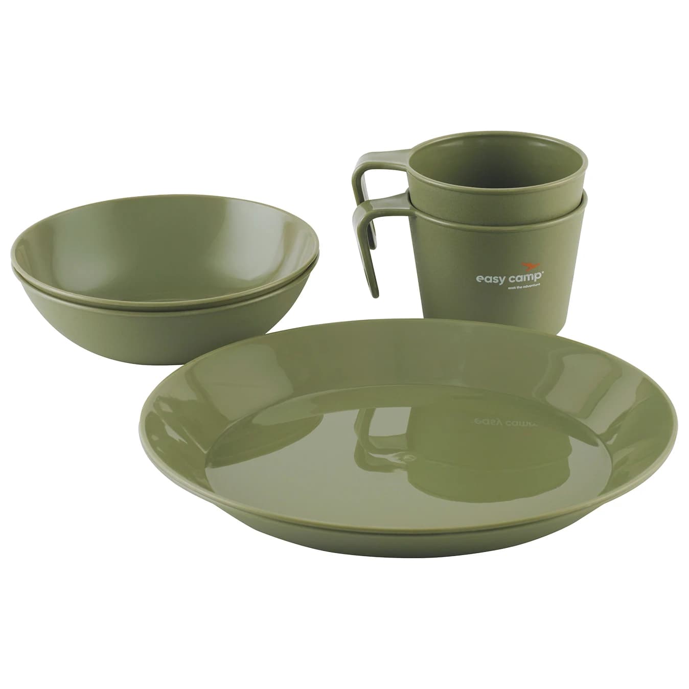 Комплект съдове Easy camp Moss 2-Personen-Essgeschirr Set of dishes - Olivine