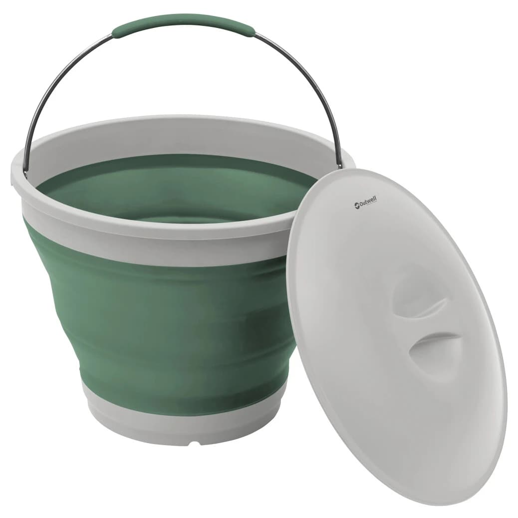 Съд за вода Outwell Collaps Bucket with Lid Water bladder - Shadow Green