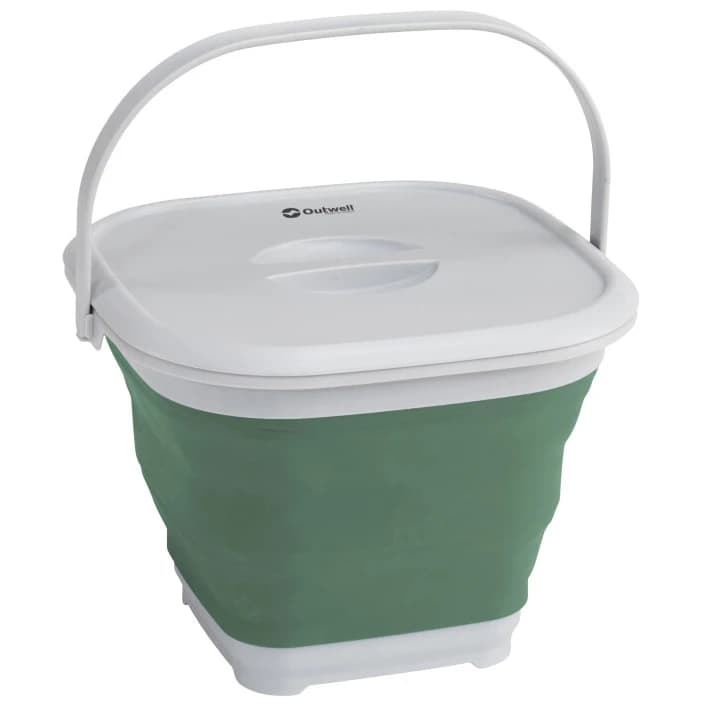 Съд за вода Outwell Collaps Bucket Square with Lid Water bladder - Shadow Green