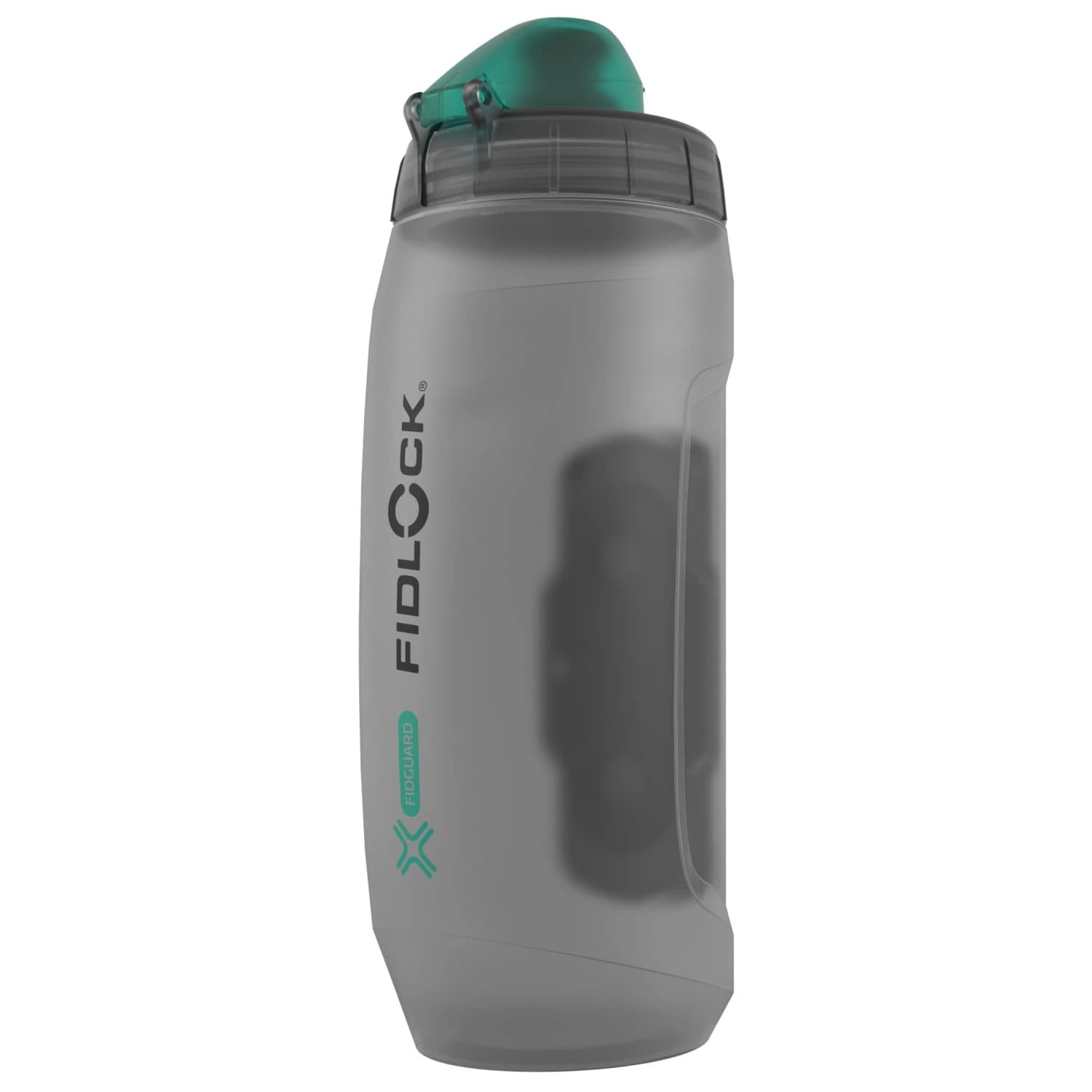 Бутилка за велосипед Fidlock Twist Single Bottle 590 Antibacterial Cycling water bottles - Transparent Black / Fidlock-Logo