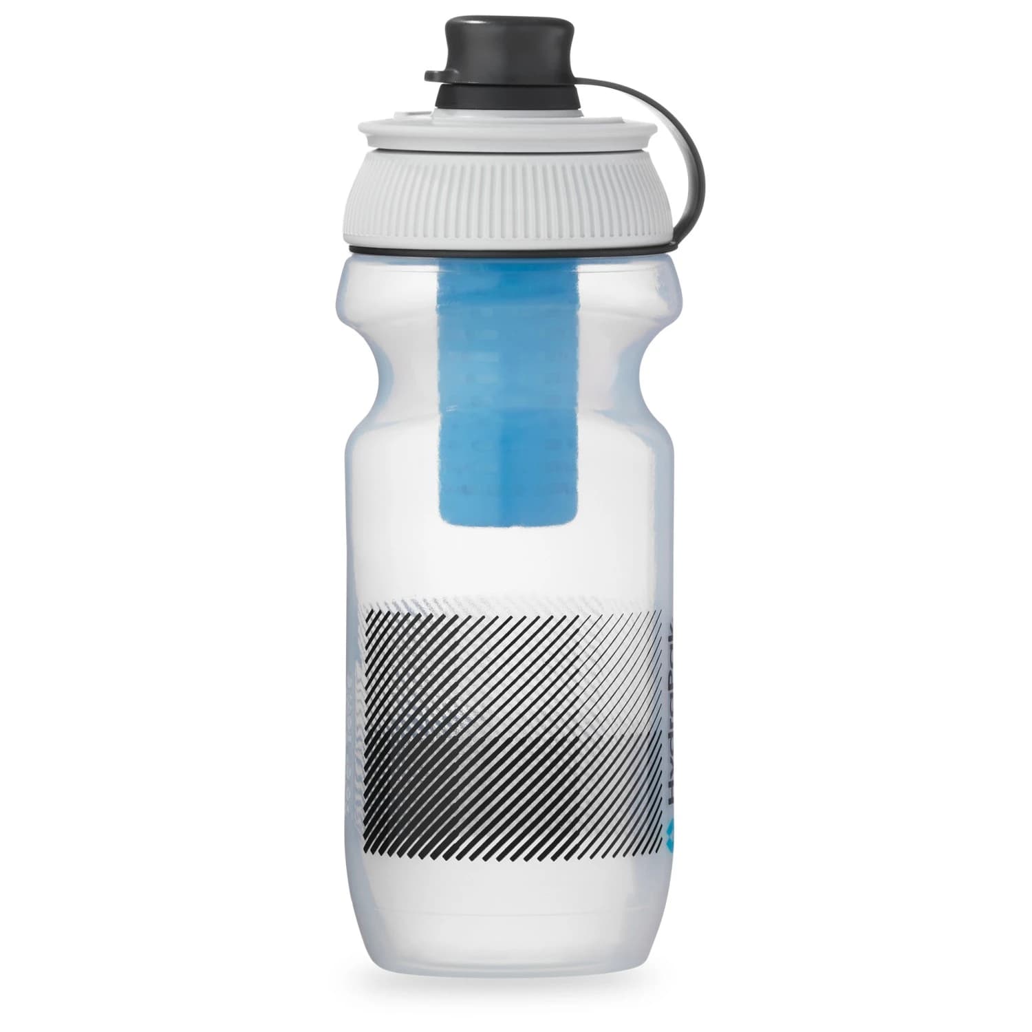 Котлон на твърдо гориво HydraPak Breakaway + Filter Cap Cycling water bottles - Charcoal / Silver / Blue