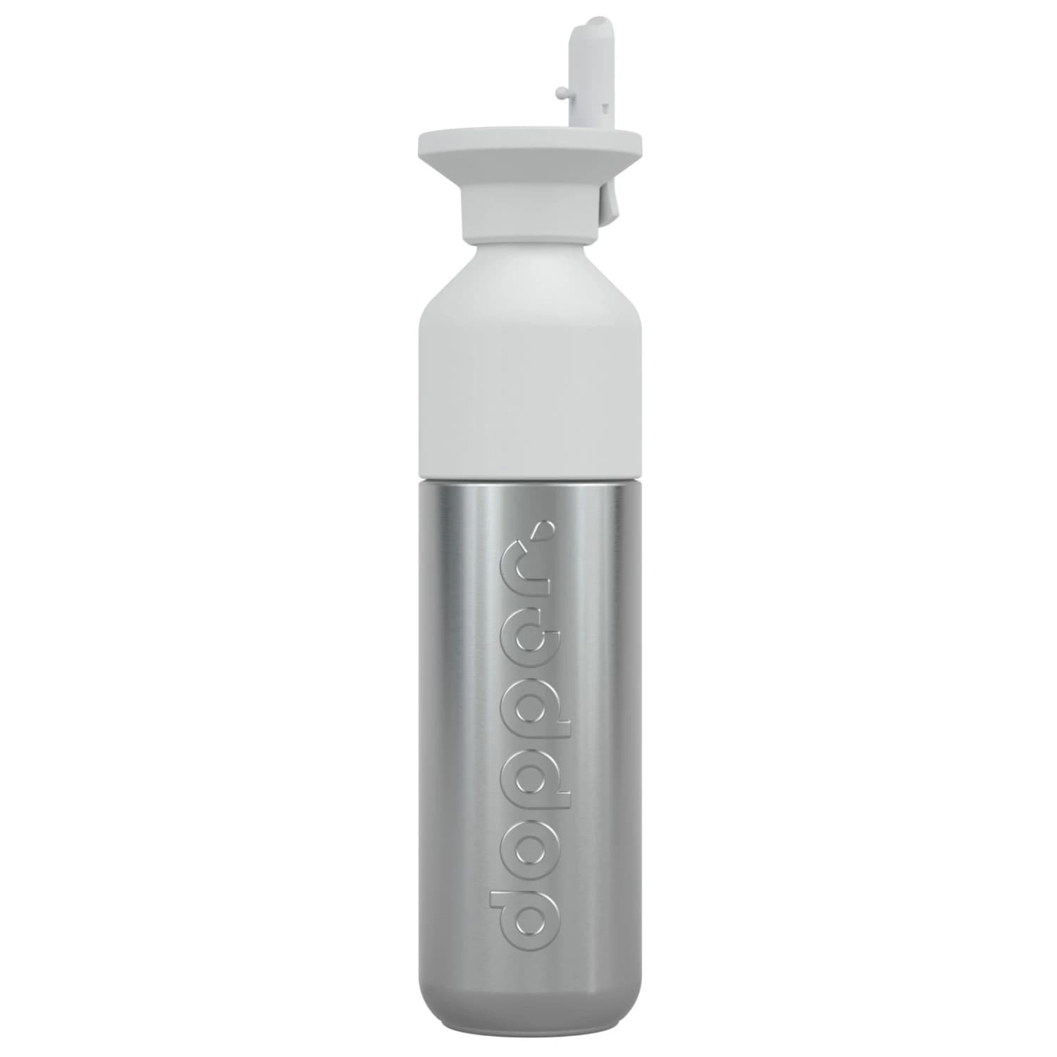Бутилка за вода Dopper Dopper Steel x Flip Straw Water bottle - Steel / White