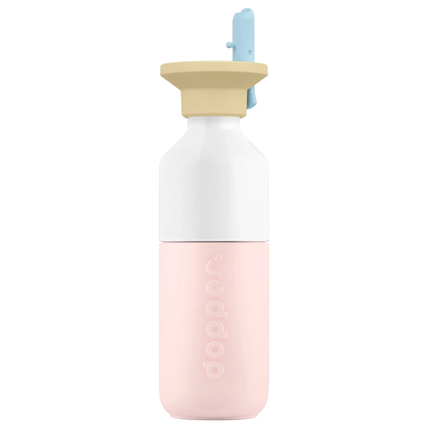 Бутилка за вода Dopper Dopper Steel x Flip Straw Water bottle - Soft Pink