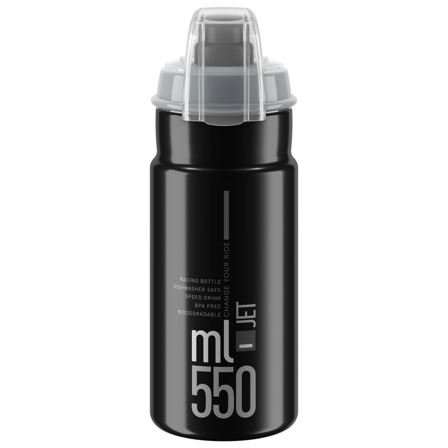 Бутилка за велосипед Elite Jet Plus Cycling water bottles - Schwarz / Grau