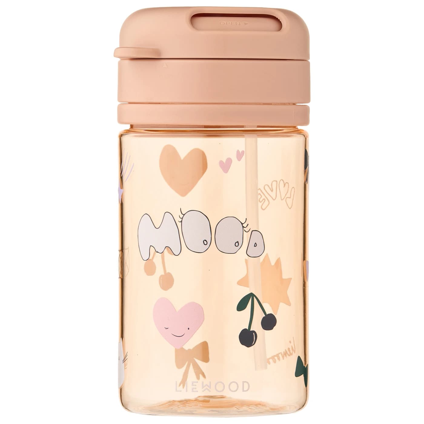 Детска бутилка за вода Liewood Kid's Pavia Tritan Straw Cup 500 Water bottle - Mood / Pale Tuscany
