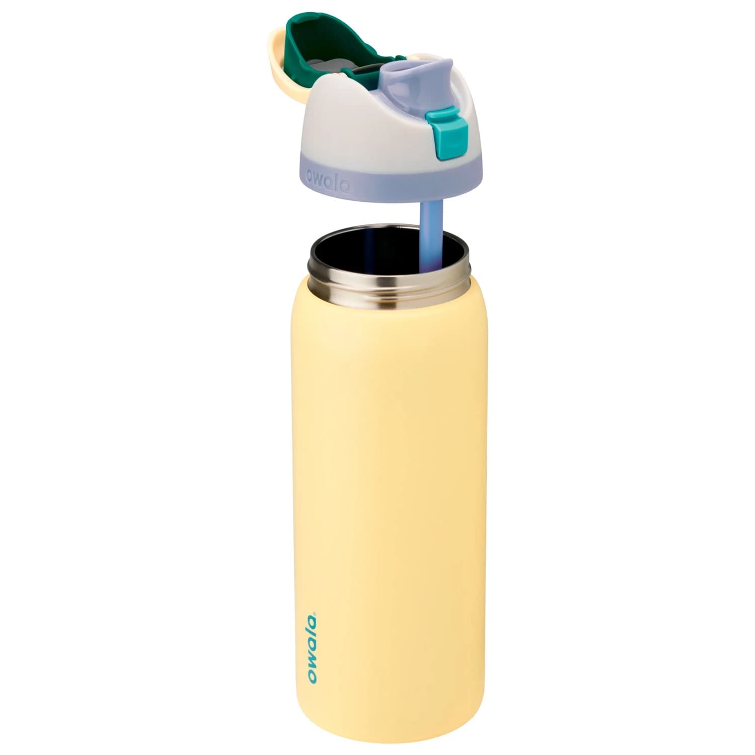 Термо бутилка Owala Freesip 950 ml Insulated bottle - Grey / Yellow (Sunny Daze)
