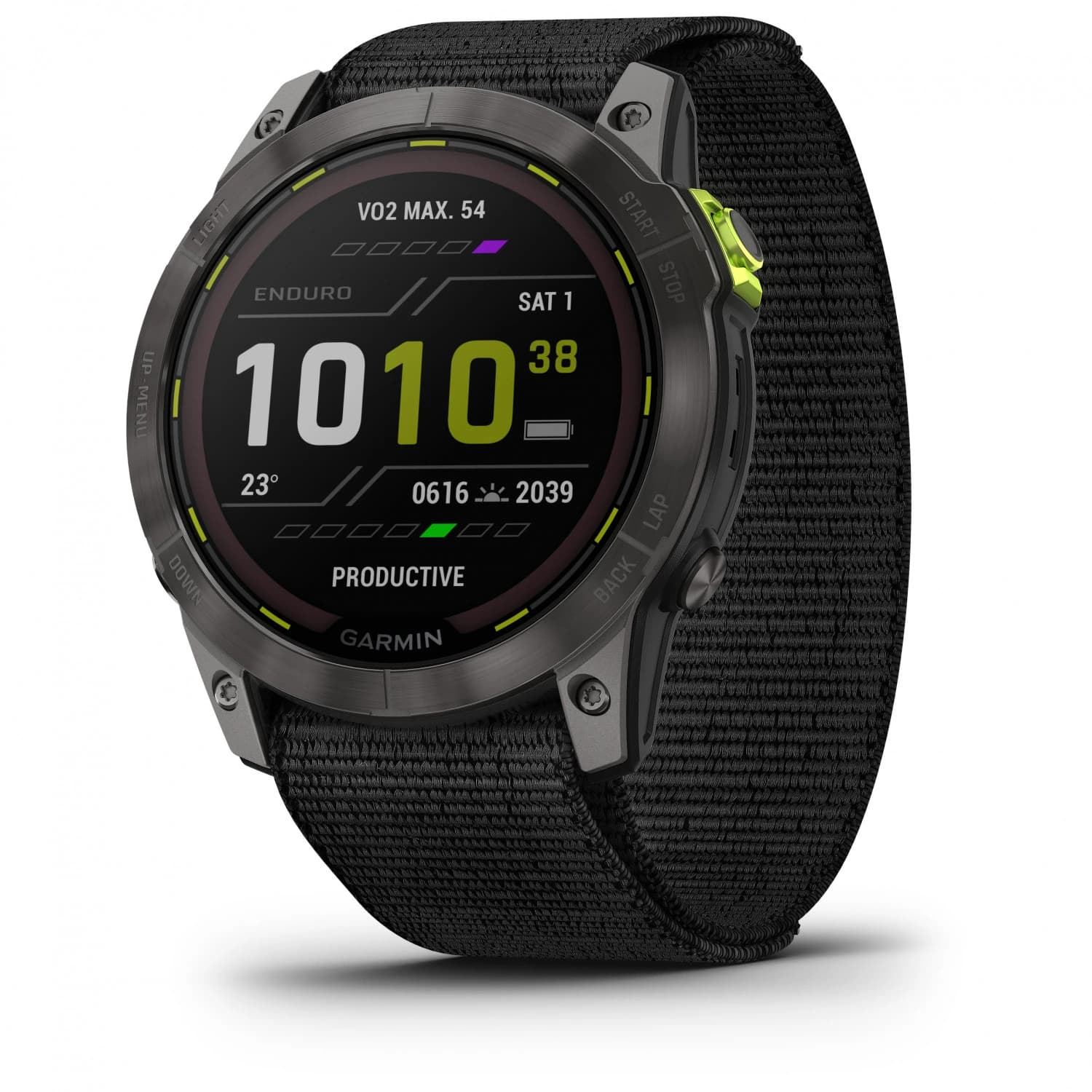 Часовник Garmin Enduro 2 Sapphire Solar Multi-function watch - Black / Slate Grey DLC Titan