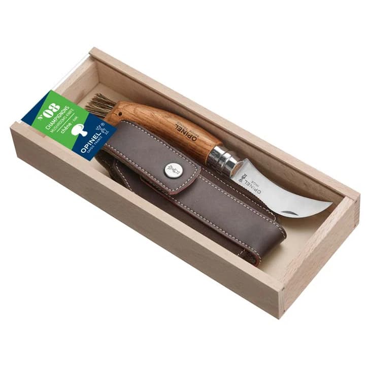 Калъф за нож Opinel Opinel Mushroom Knife Gift Set with Case Knife - Oak
