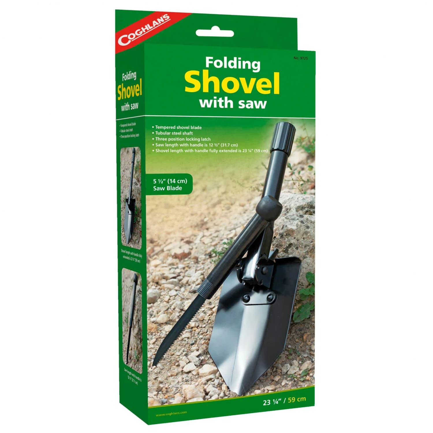 Лопата Coghlans Klappspaten mit Säge Folding spade - Black