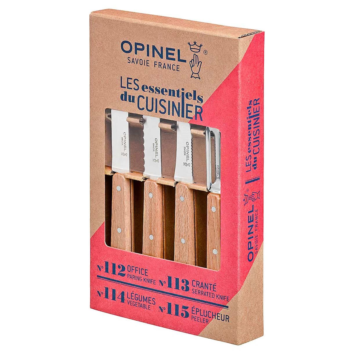 Комплект за заточване Opinel Küchenmesser-Set Knife - Beech