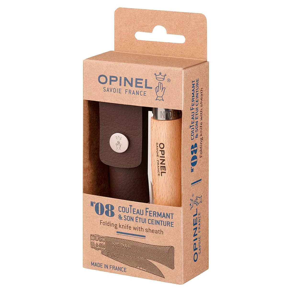 Калъф за нож Opinel No 08 mit Etui Knife - Beech