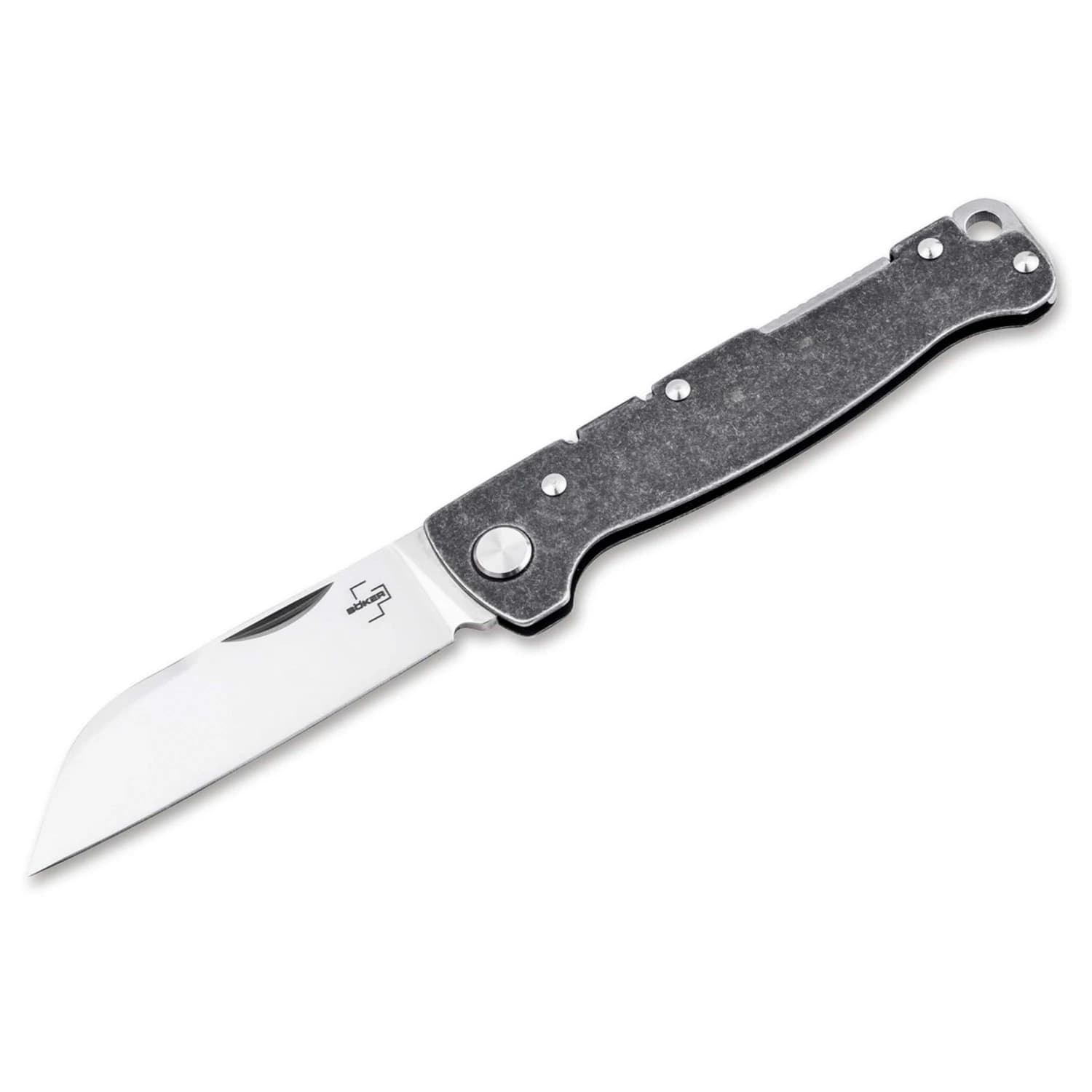 Нож Böker plus Atlas Backlock Sheepfoot Knife - Black / Grey
