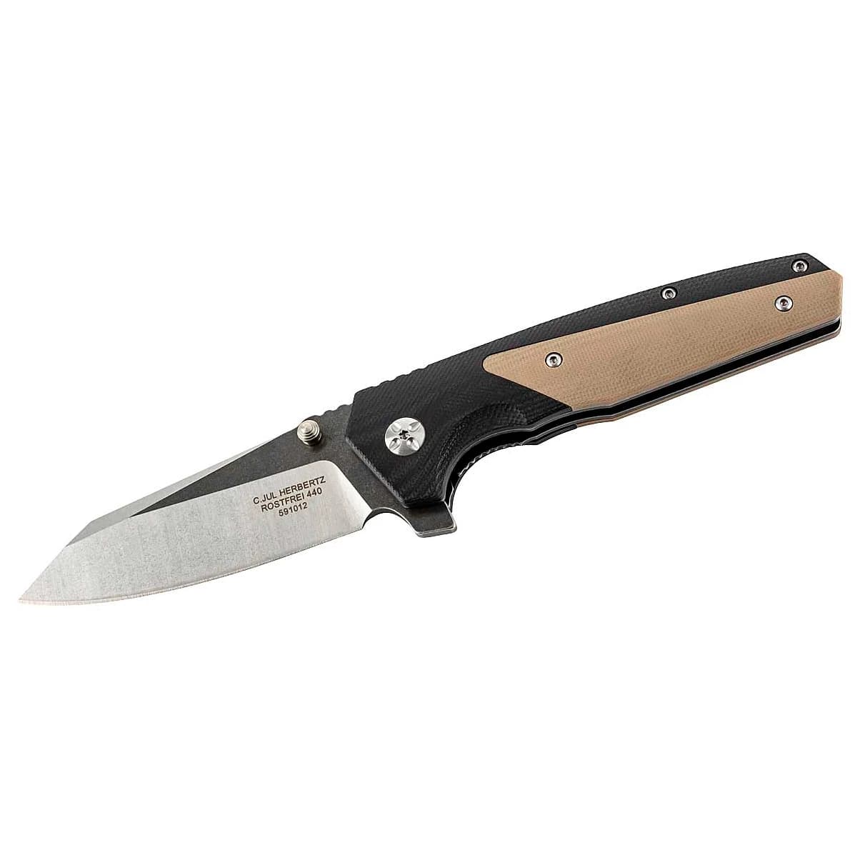 Нож Herbertz Einhandmesser 591012 G10 Knife - Black / Sand